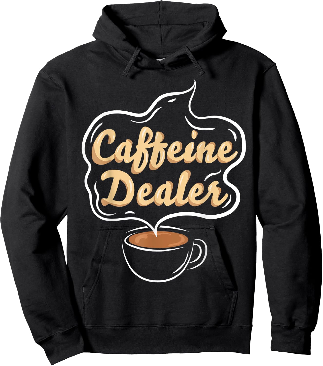 Caffeine Dealer Barista coffee coffeemaker waitress waiter Hoodie - Hoodie | Black