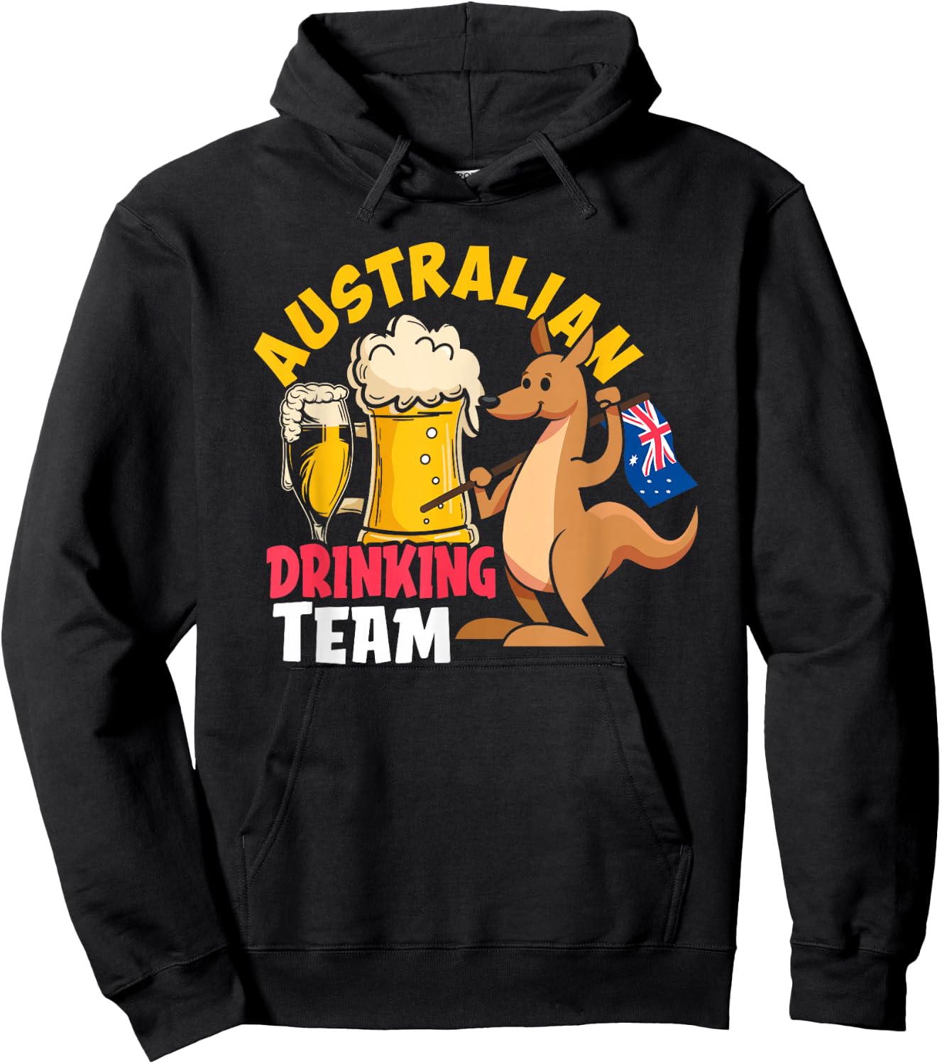 Australian Drinking Beer Team Funny Australia Day Hoodie - Hoodie | Black