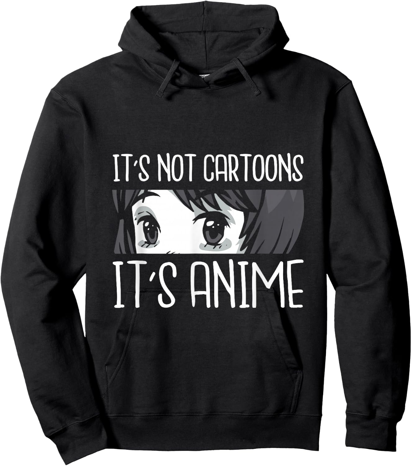 It's not Cartoons It's Anime Funny Quote Anime Hoodie - Hoodie | Black