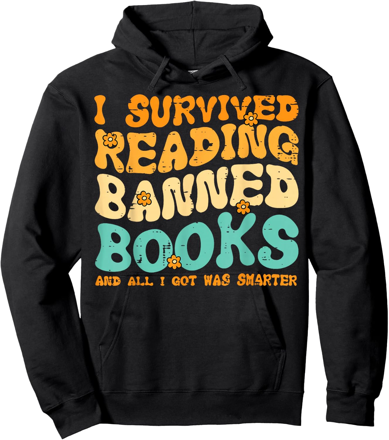 I Survived Reading Banned Books Read Librarian Men Women Hoodie - Hoodie | Black