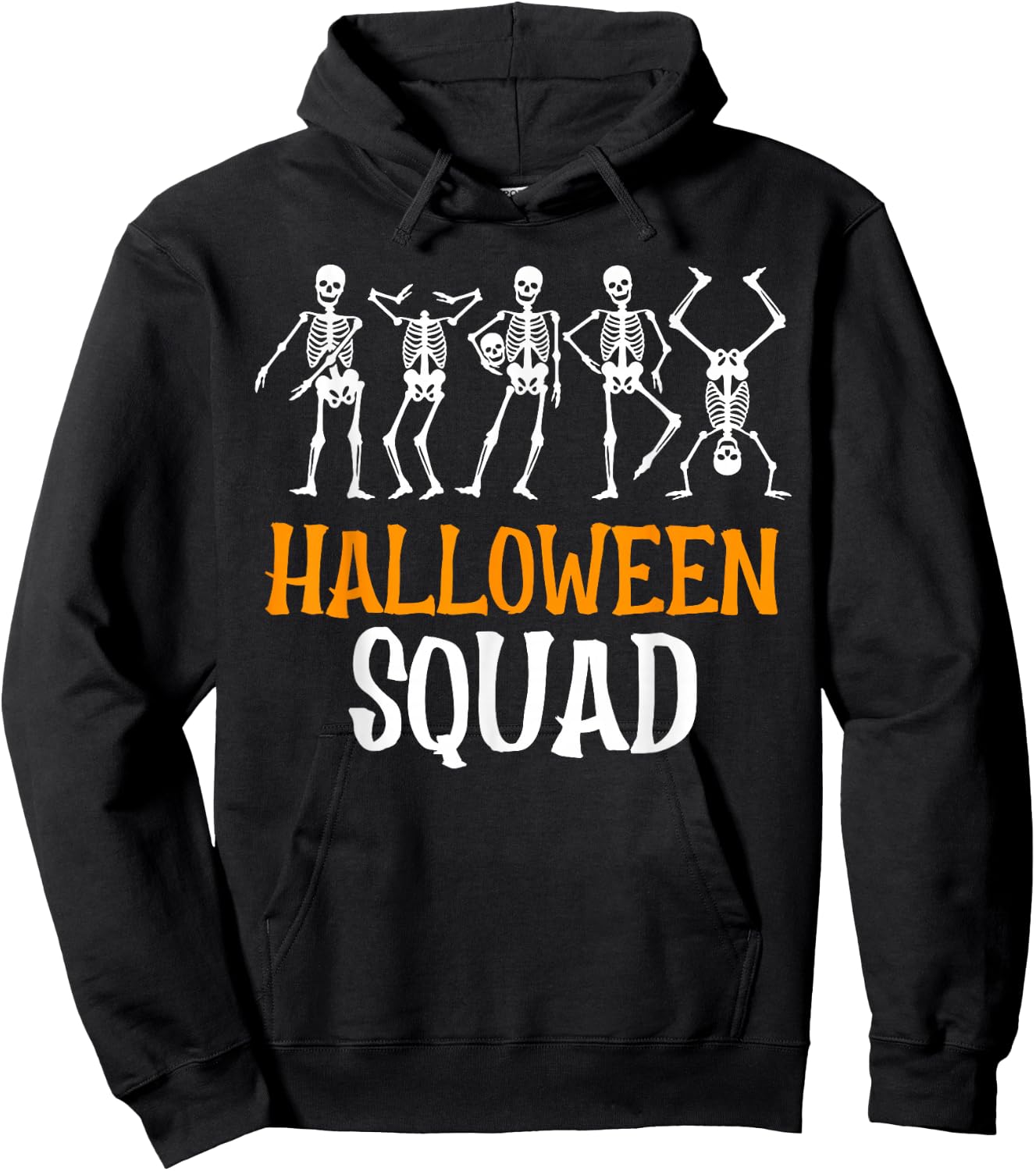 Halloween Squad Skeleton Dancing Scary Spooky Men Women Kids Hoodie - Hoodie | Black