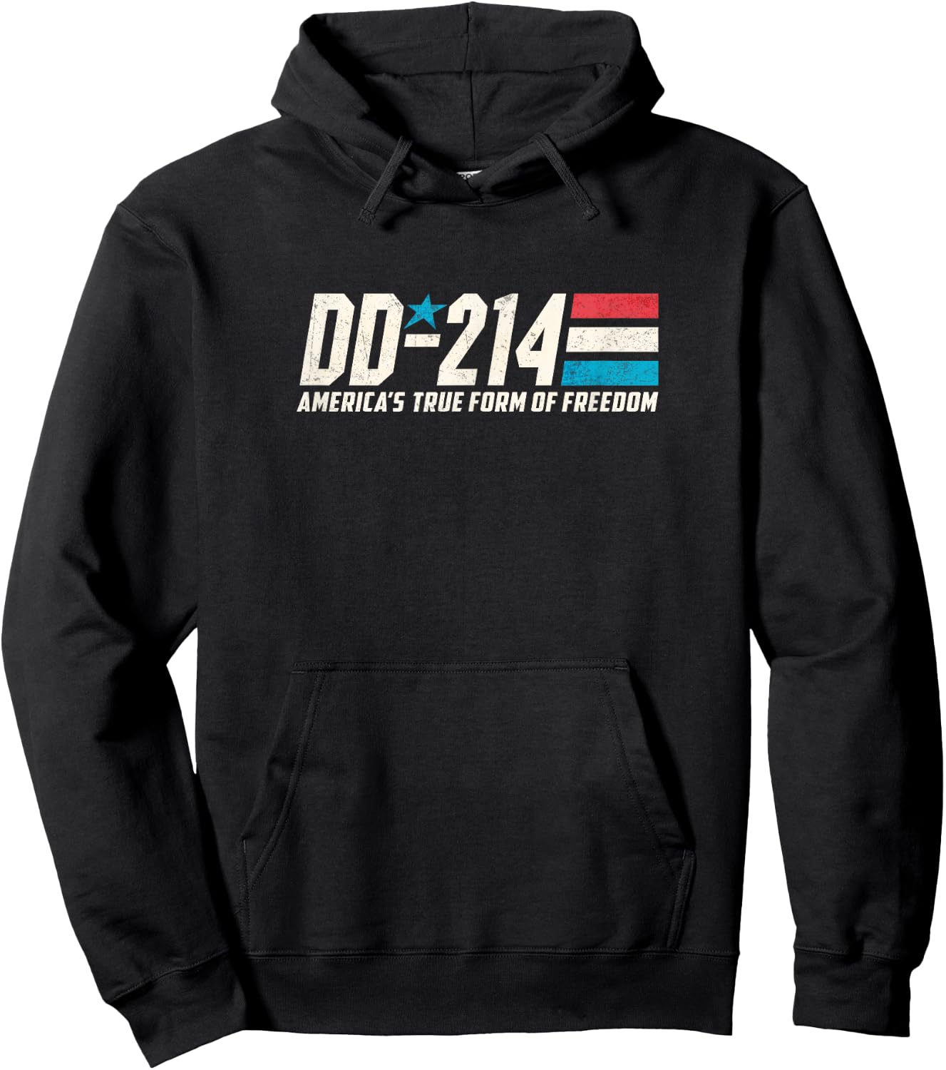 DD-214 Armed Forces Military Alumni Vintage Veteran T Shirt Hoodie - Hoodie | Black
