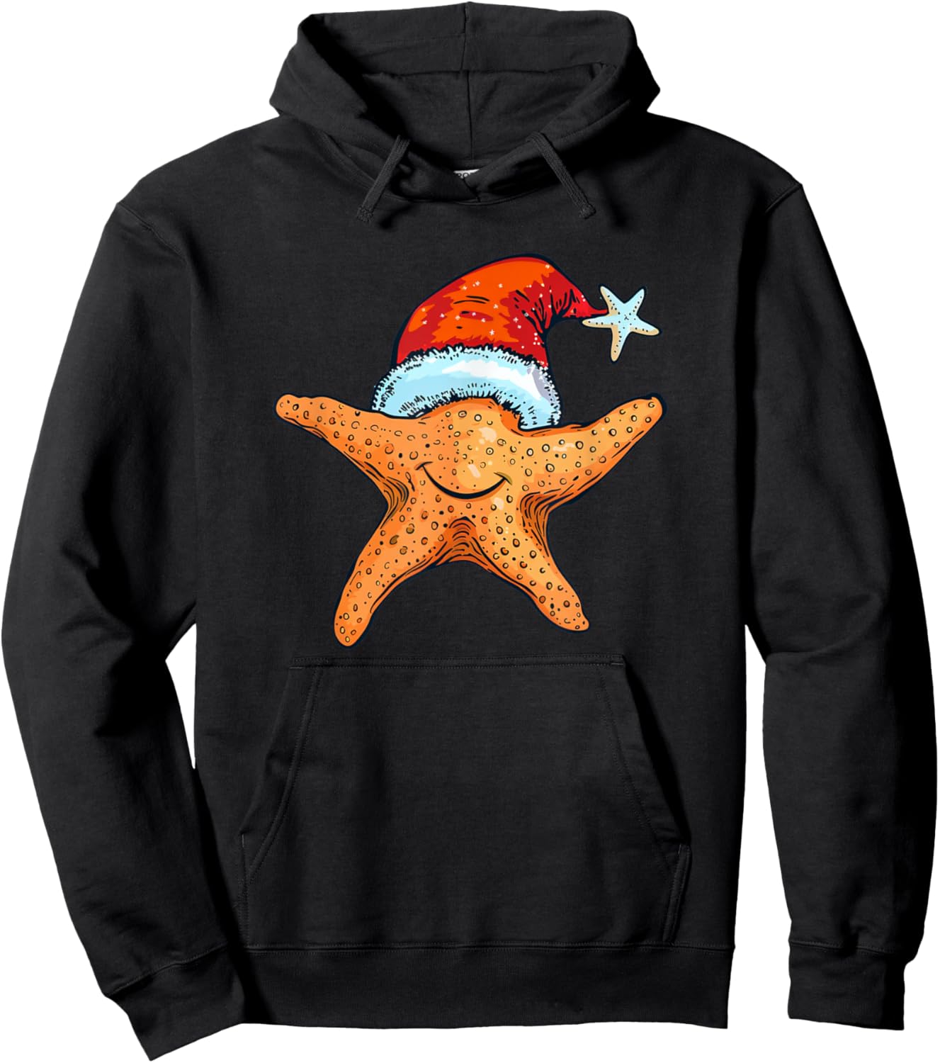 Happy Starfish Costume with Festive Dress Hoodie - Hoodie | Black