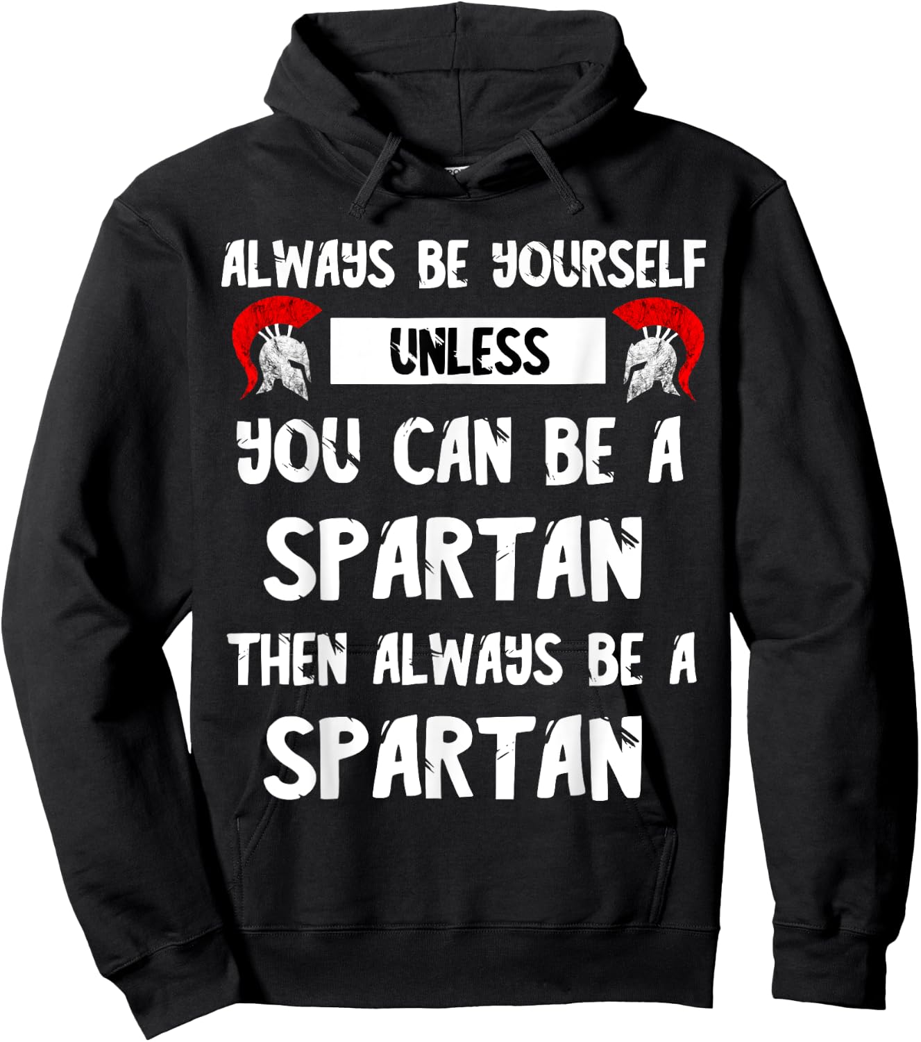 Spartan Spartacus Warrior Soldier Gladiators Helmet Sparta Hoodie - Hoodie | Black