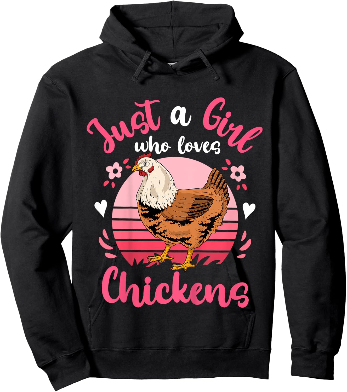 Chicken Just a Girl Who Loves Chickens Hoodie - Hoodie | Black