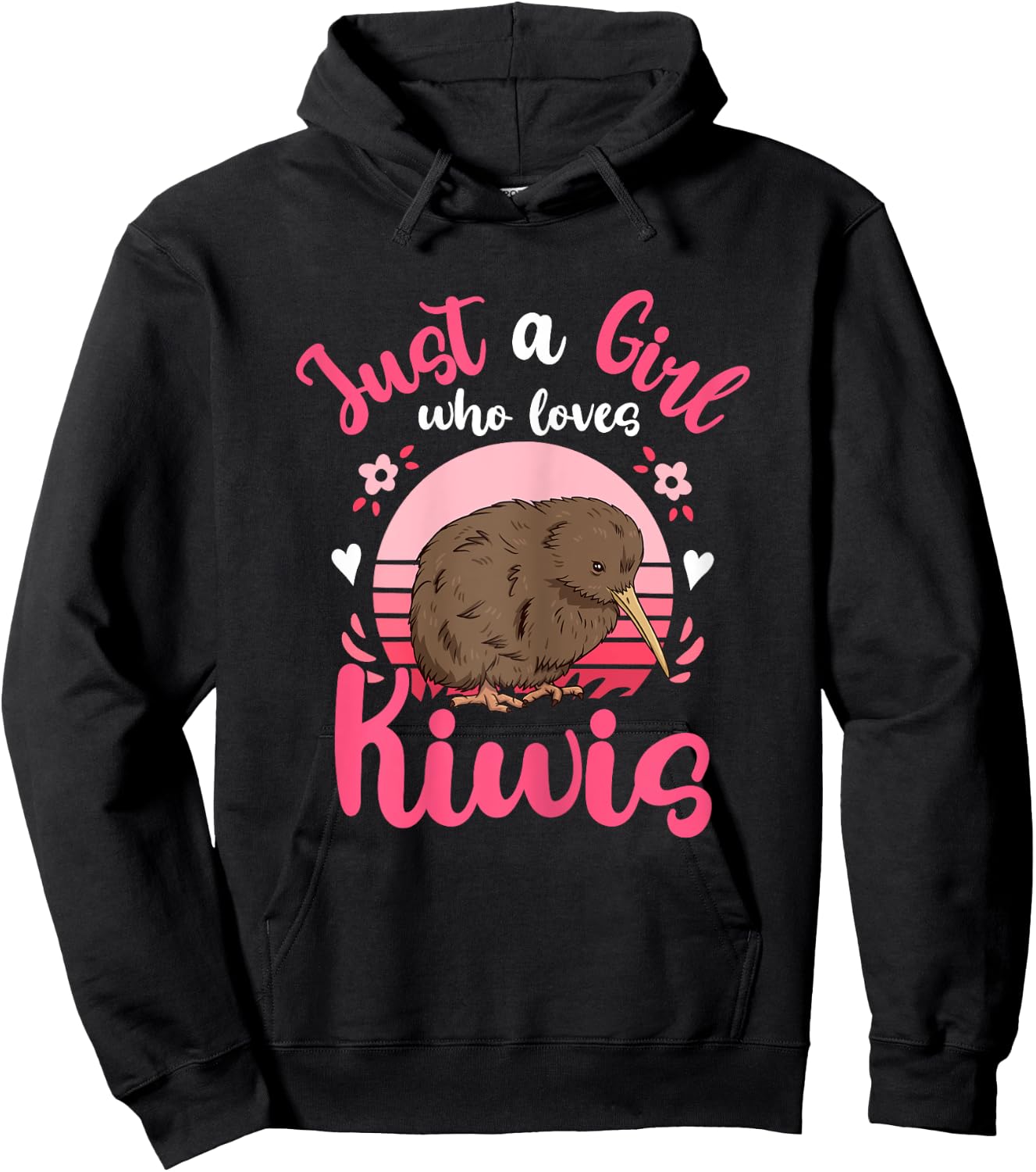 Kiwi Birds Just a Girl Who Loves Kiwis Hoodie - Hoodie | Black