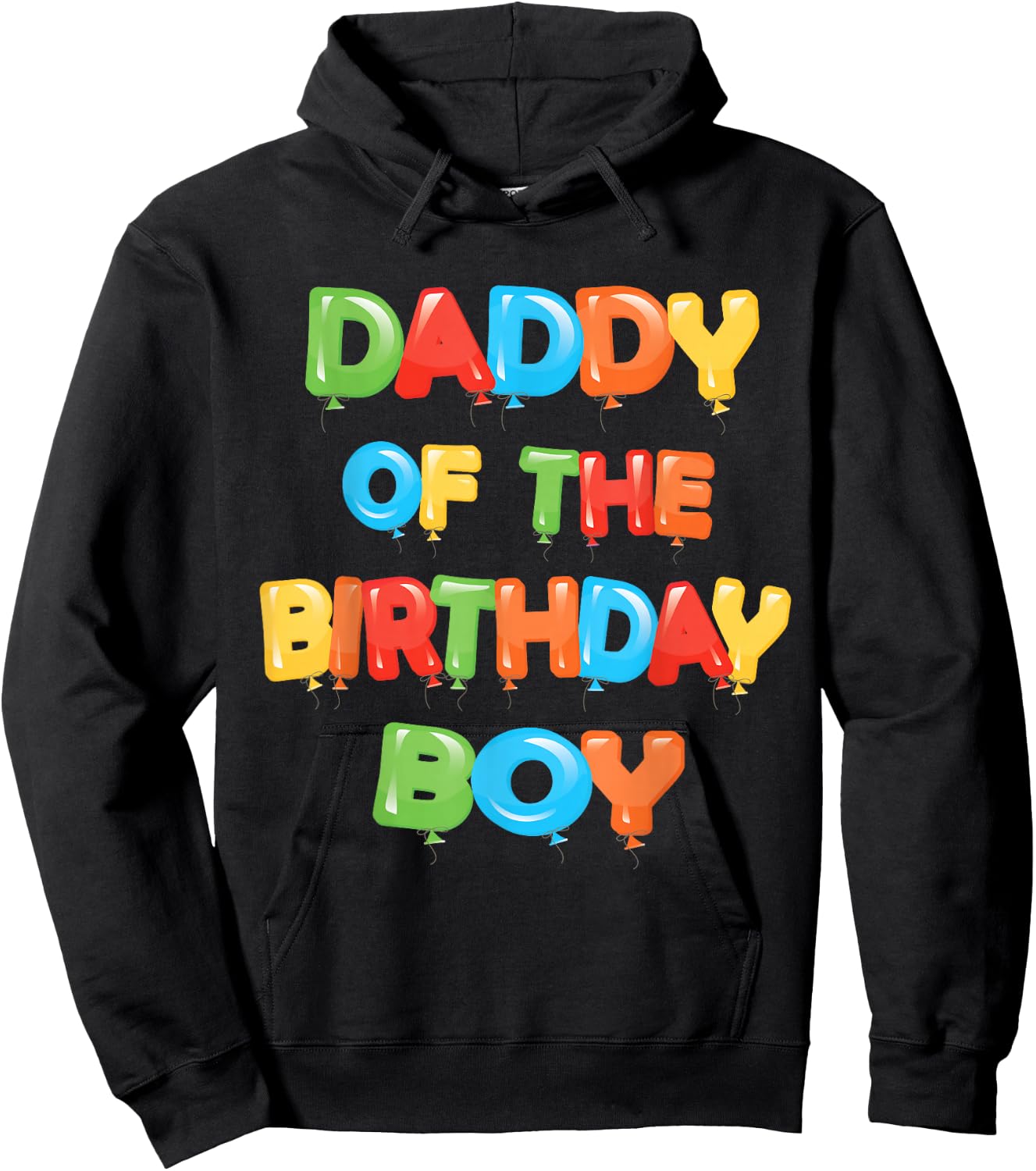 Daddy of The Birthday Boy Balloon Boys Party Small Hoodie - Hoodie | Black