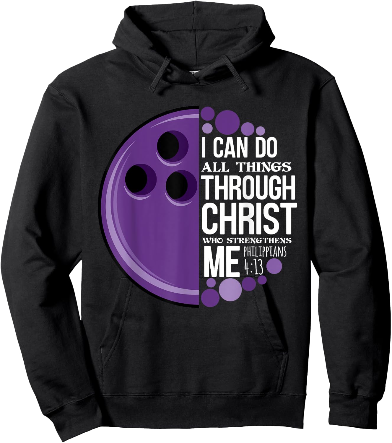 Christian Bowling Funny Personalized Team Gift Women Hoodie - Hoodie | Black