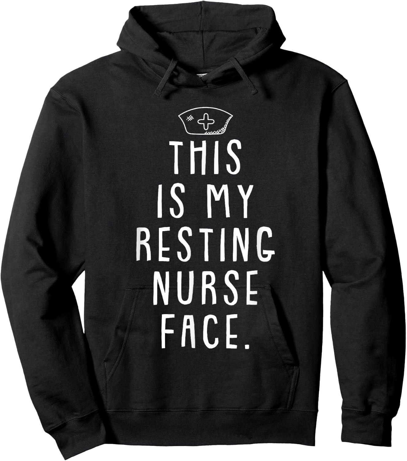 Resting Nurse Face Funny Registered RN Nurse Student Gift Hoodie - Hoodie | Black