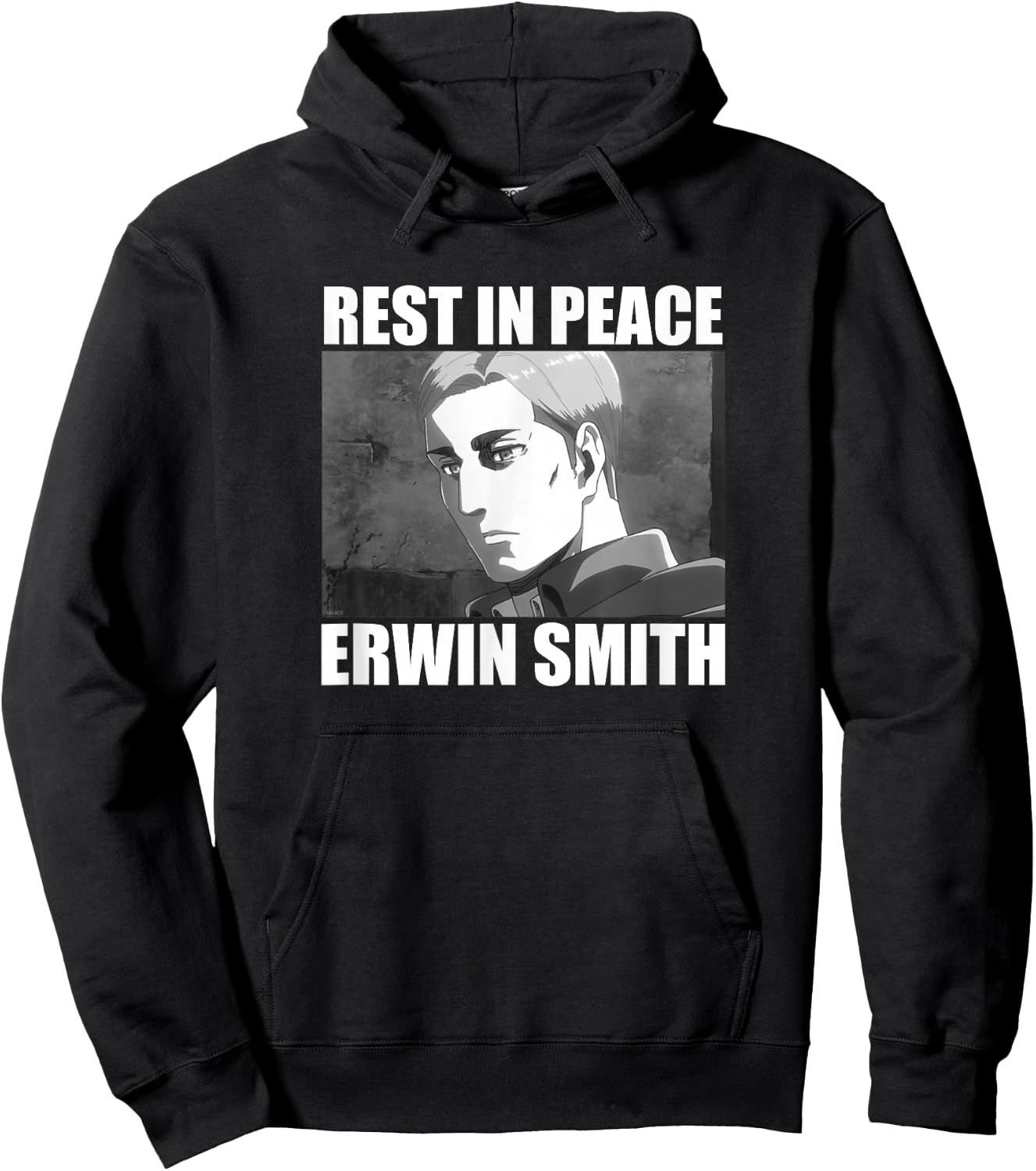 Attack on Titan Season 3 Rest in Peace Erwin Smith Anime Hoodie - Hoodie | Black