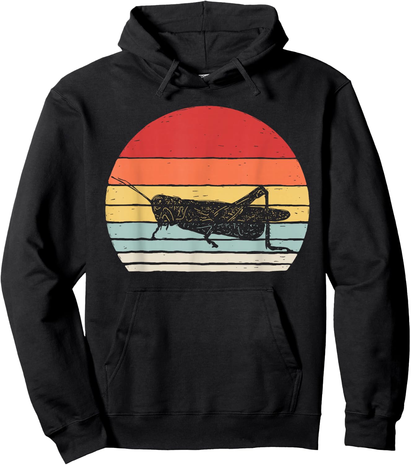Vintage Retro Grasshopper Insect Hoodie - Hoodie | Black