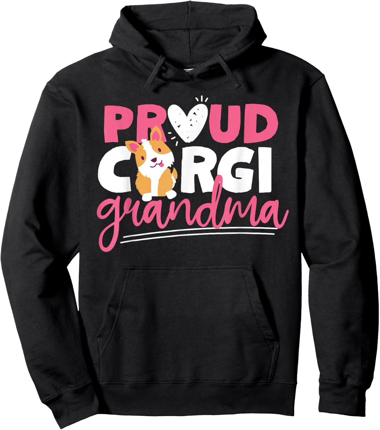 Proud Corgi Grandma Hoodie - Hoodie | Black