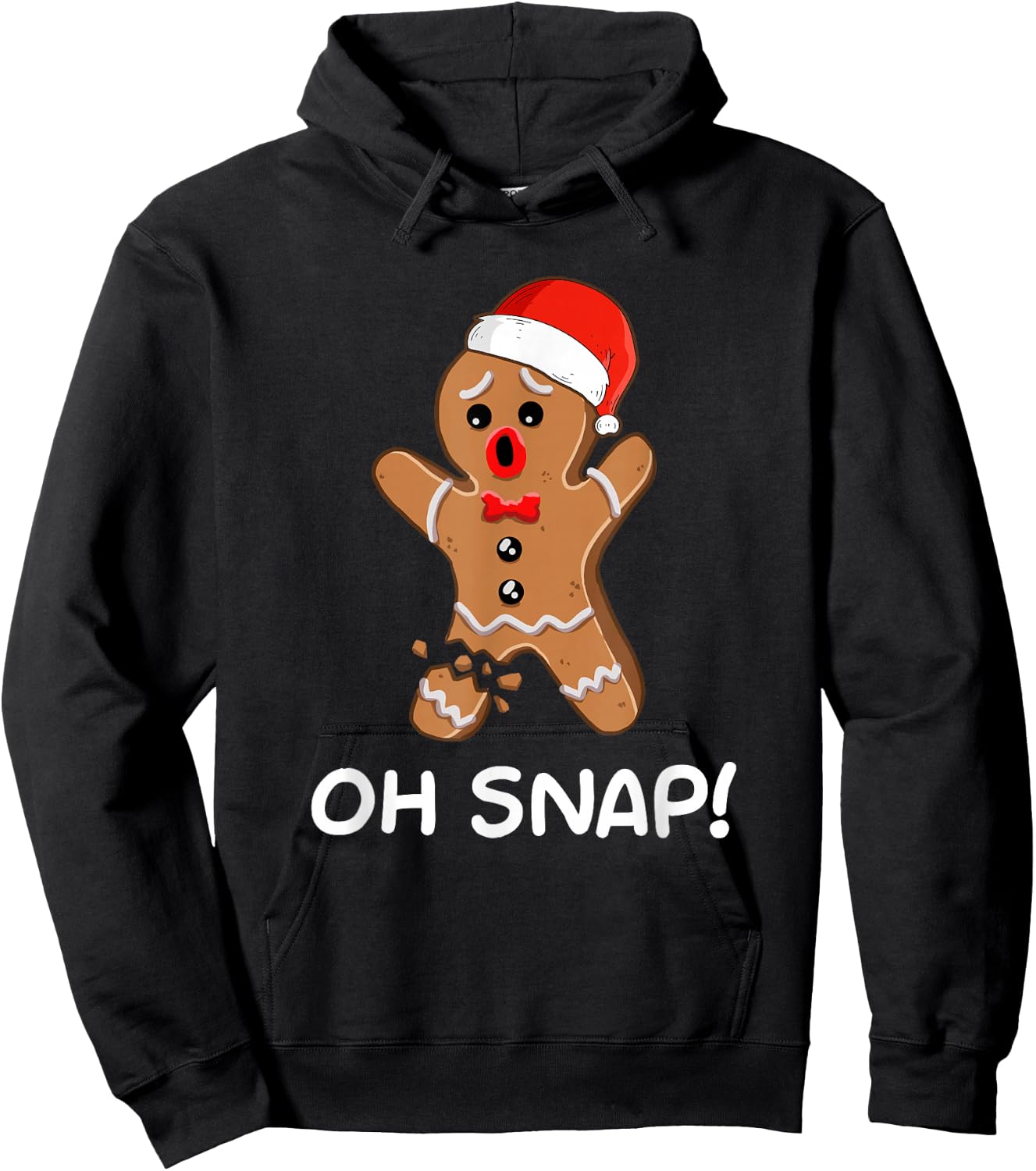 Oh Snap Gingerbread Man Christmas Shirt | Gingerbread Hoodie - Hoodie | Black