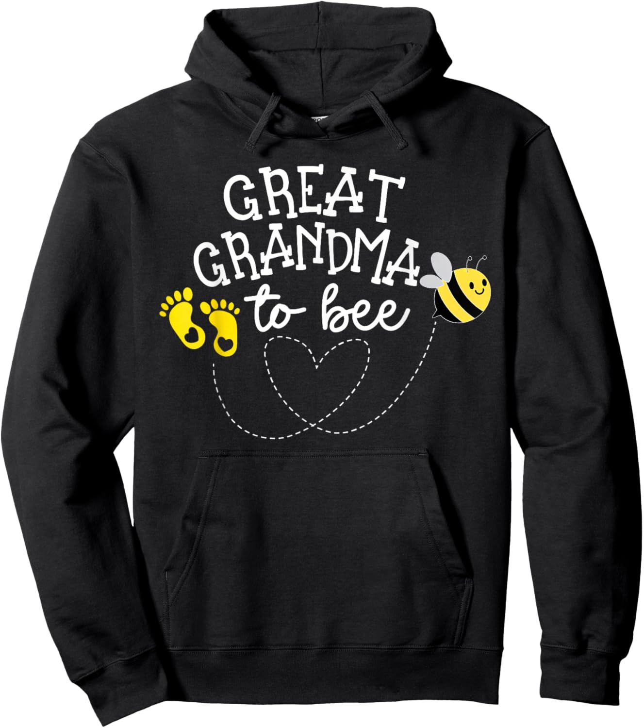 Great Grandma to Bee Pregnancy Announcement Baby Shower Hoodie - Hoodie | Black