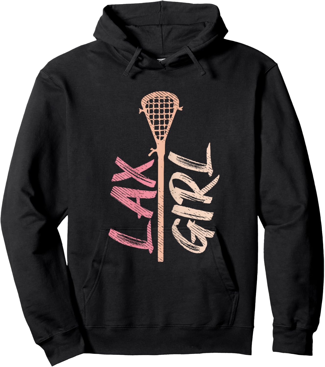 Lacrosse Stick Lax Girl Player Mom Goalie Wife Women Gift Hoodie - Hoodie | Black