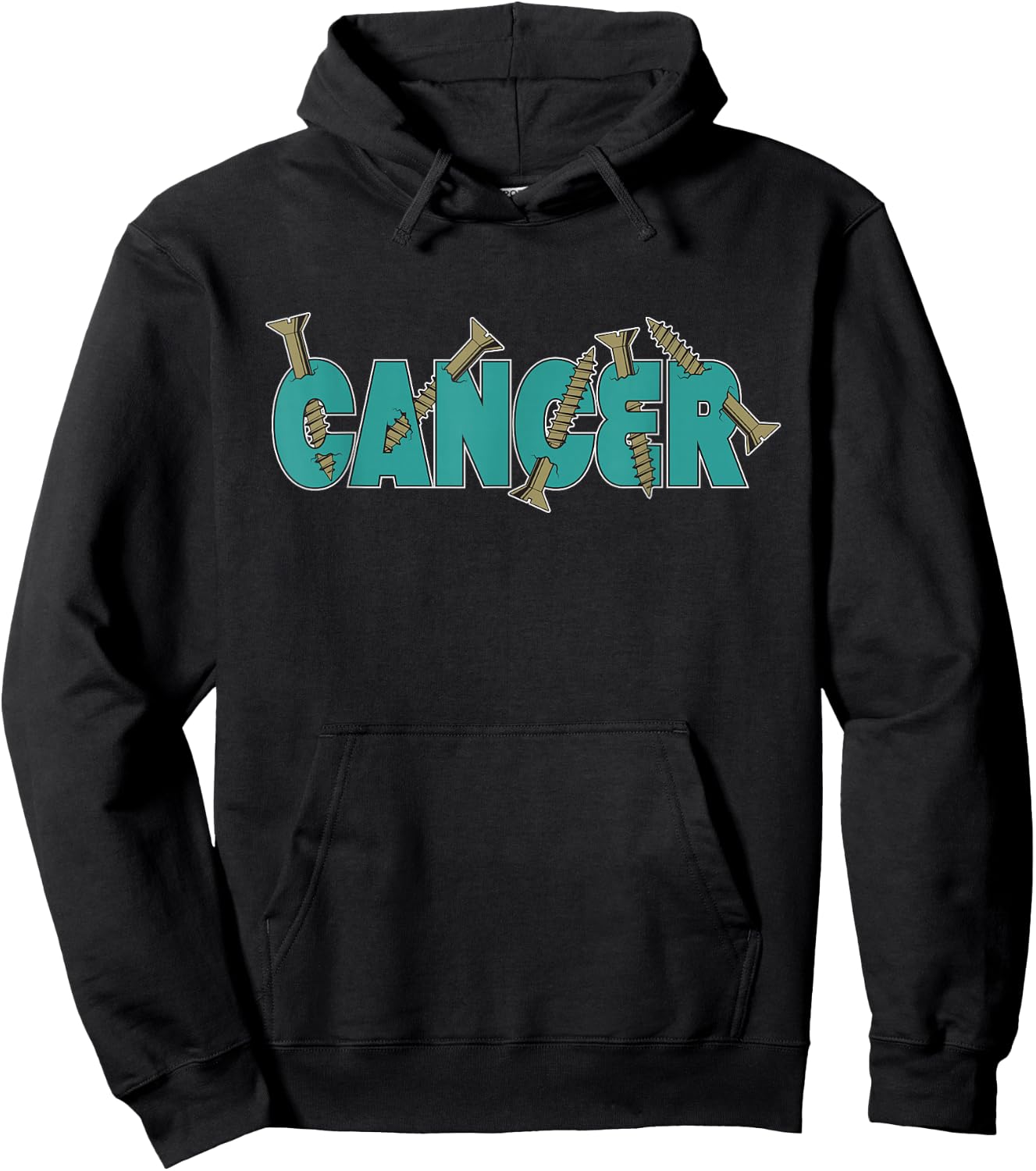 Funny Survivor Screw Cancer Live A Happy Life Hoodie - Hoodie | Black