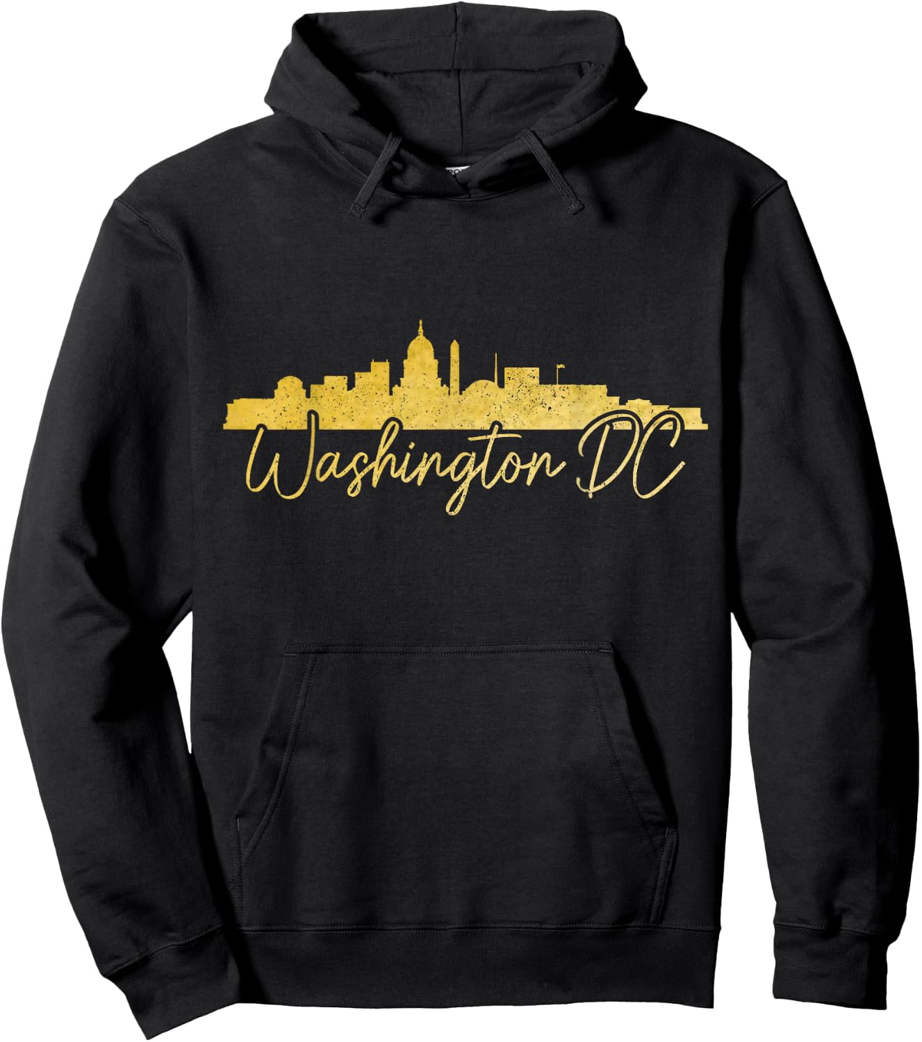 Washington DC Skyline Vintage Pride Hoodie - Hoodie | Black