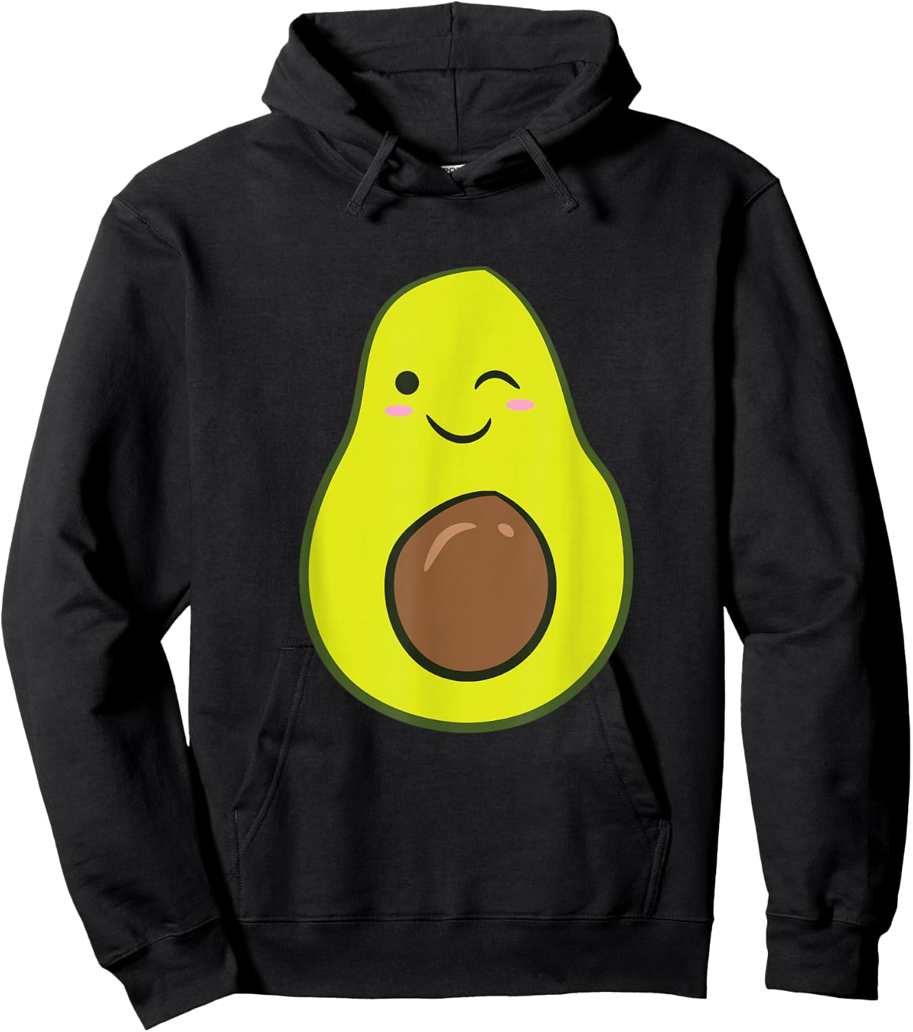 Cute Avocado Halloween Costume Kawaii Avocado Hoodie - Hoodie | Black