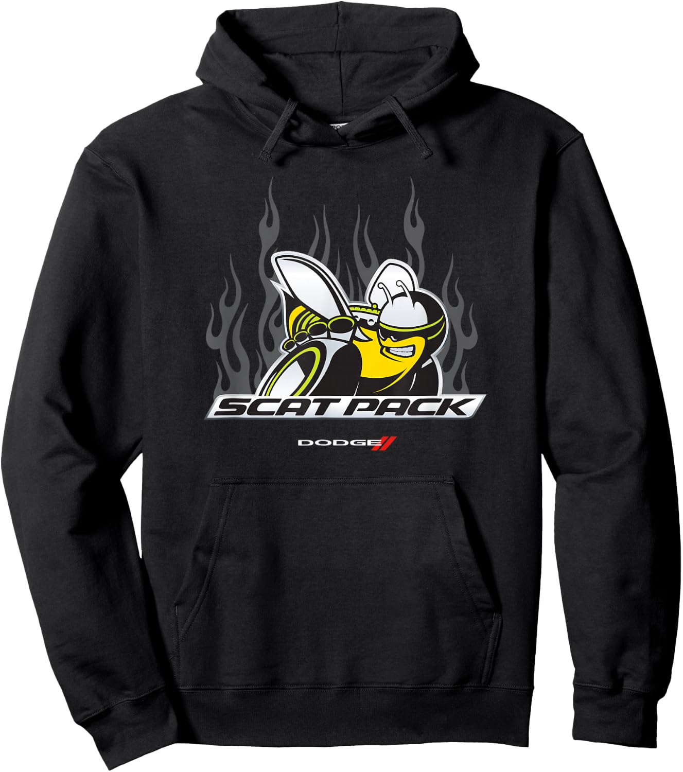 Dodge Scat Pack Flames Hoodie - Hoodie | Black