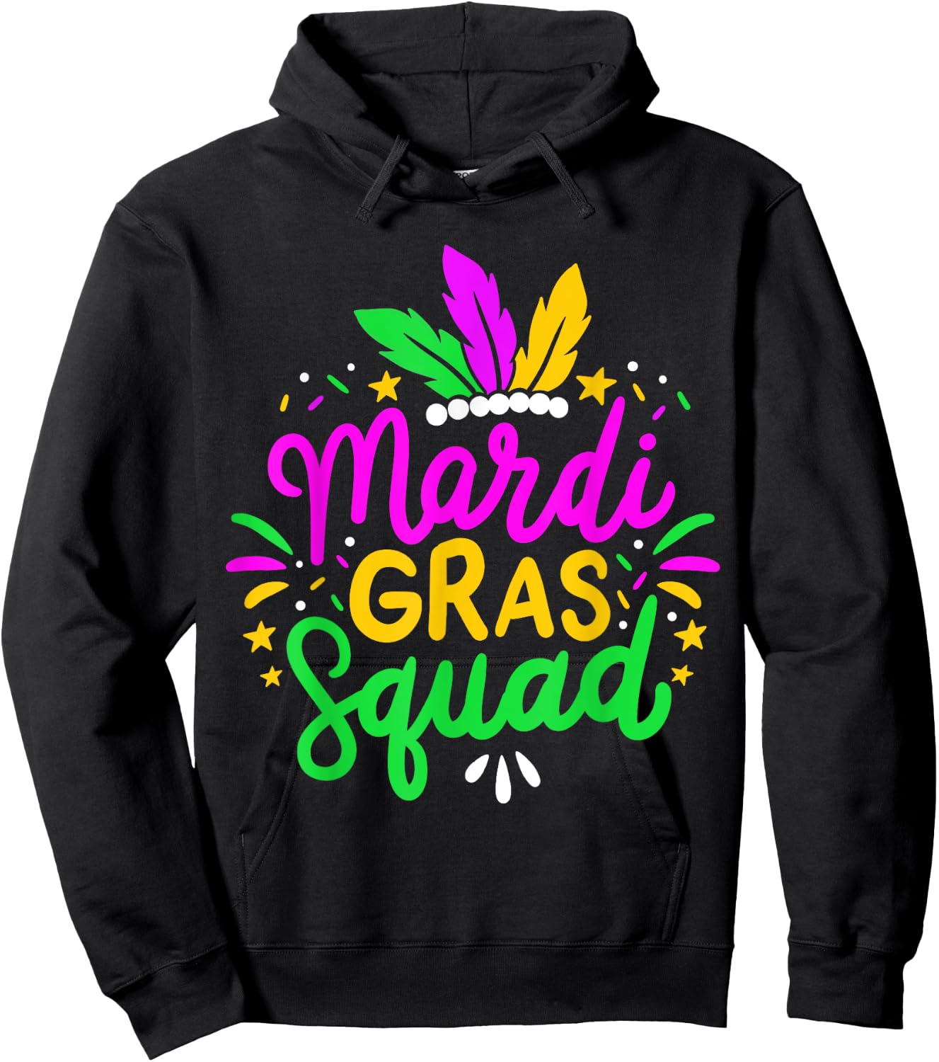 Mardi Gras Squad Party Gift Hoodie - Hoodie | Black