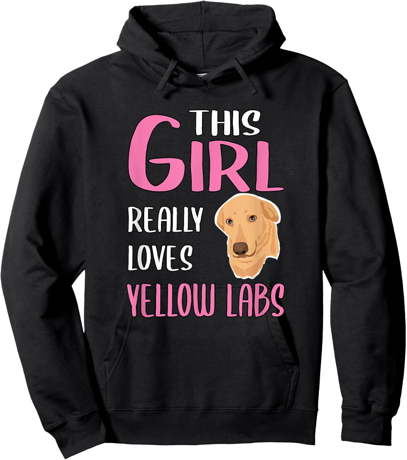 Yellow Labrador Gift This Girl Really Loves Yellow Labs Hoodie - Hoodie | Black
