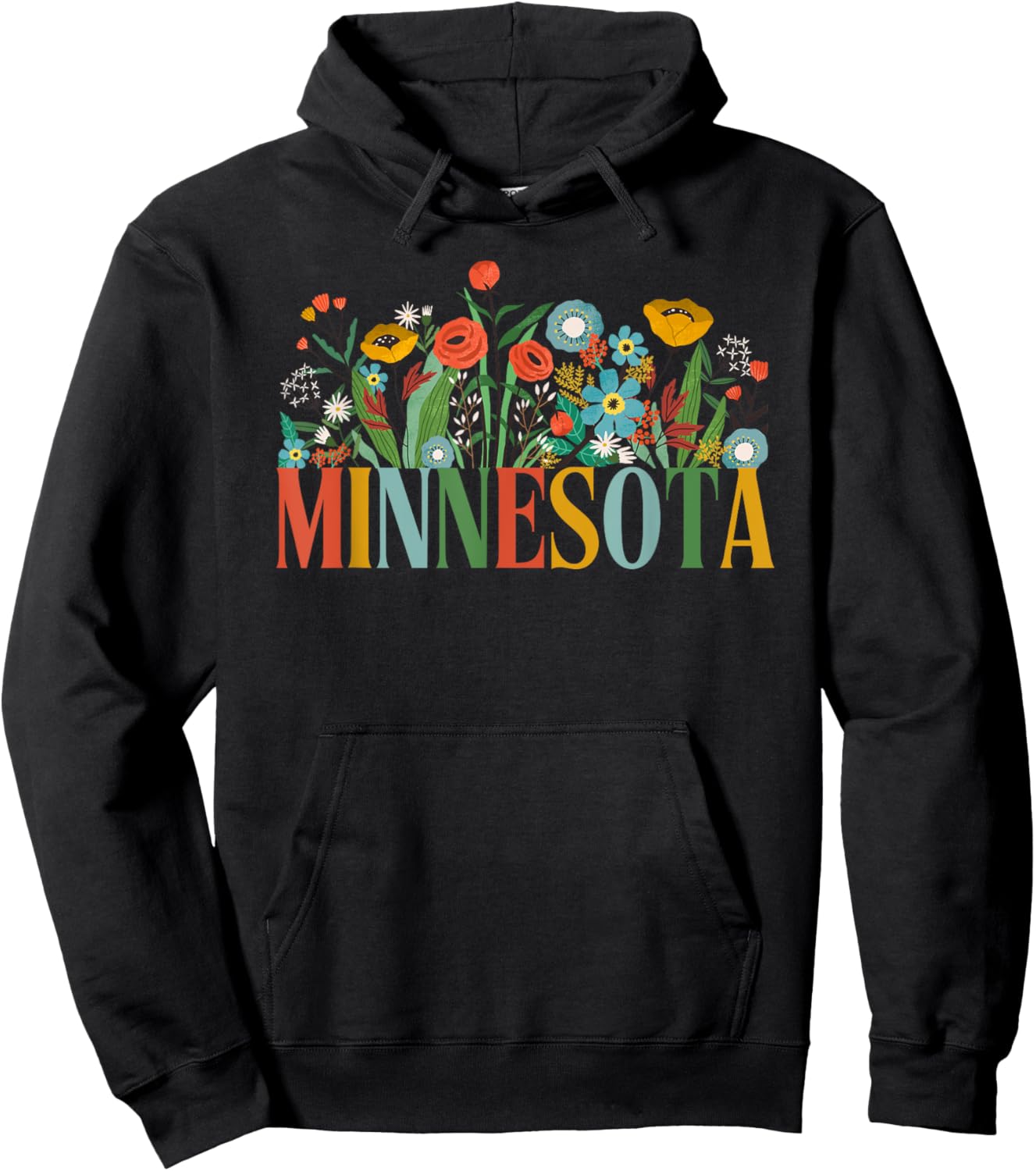 Minnesota Floral Vacation Group Matching Hoodie - Hoodie | Black