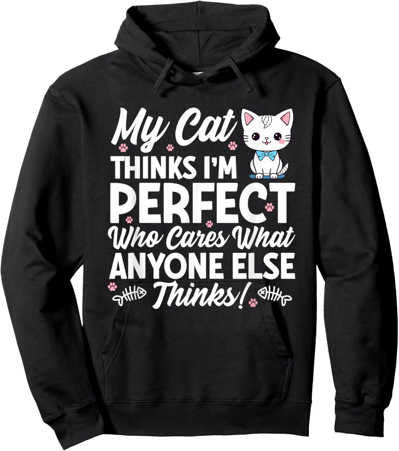 Cat Lover Cats Quote Funny Cat Owner Hoodie - Hoodie | Black
