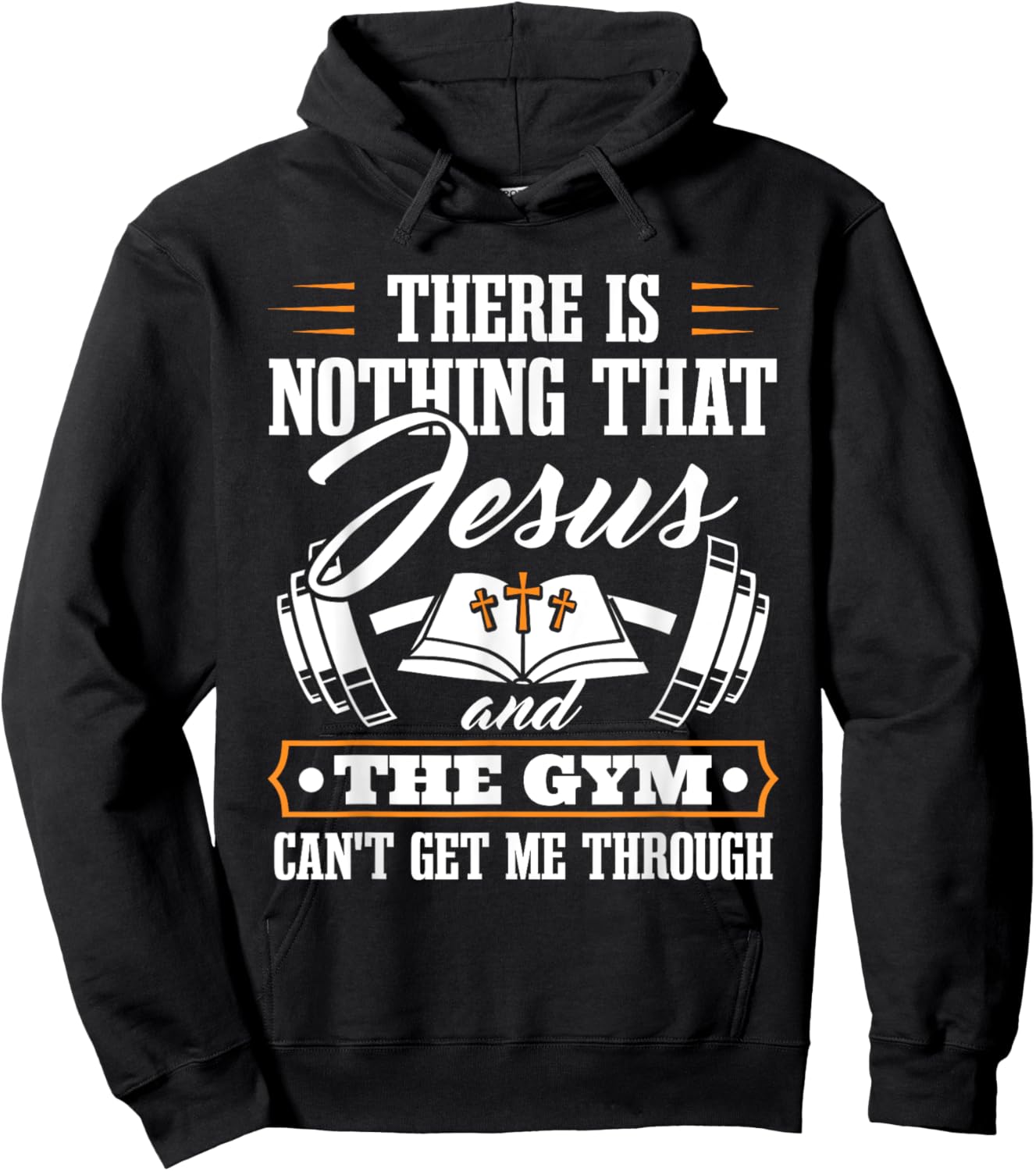 There Is Nothing That Jesus And The Gym Christian Workout Hoodie - Hoodie | Black