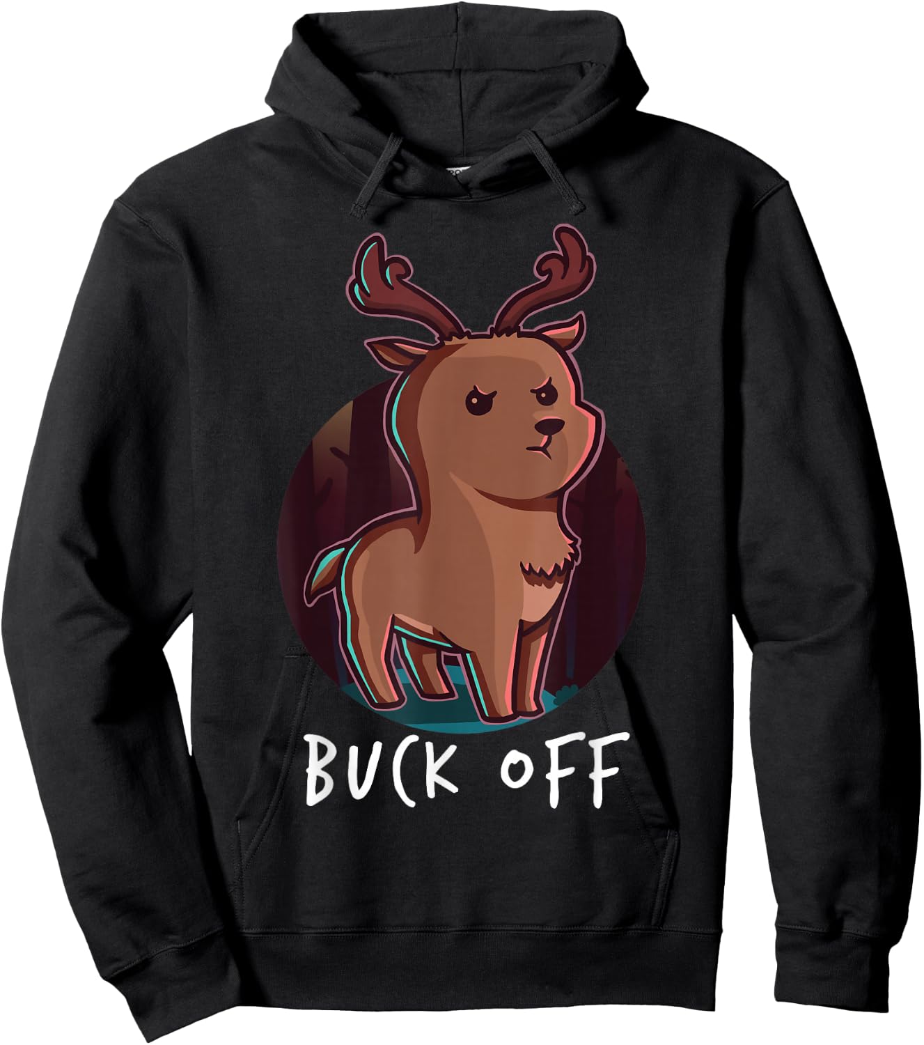 Buck Off Deer Hunter Middle Finger Deer Deer Hunter Hunting Hoodie - Hoodie | Black