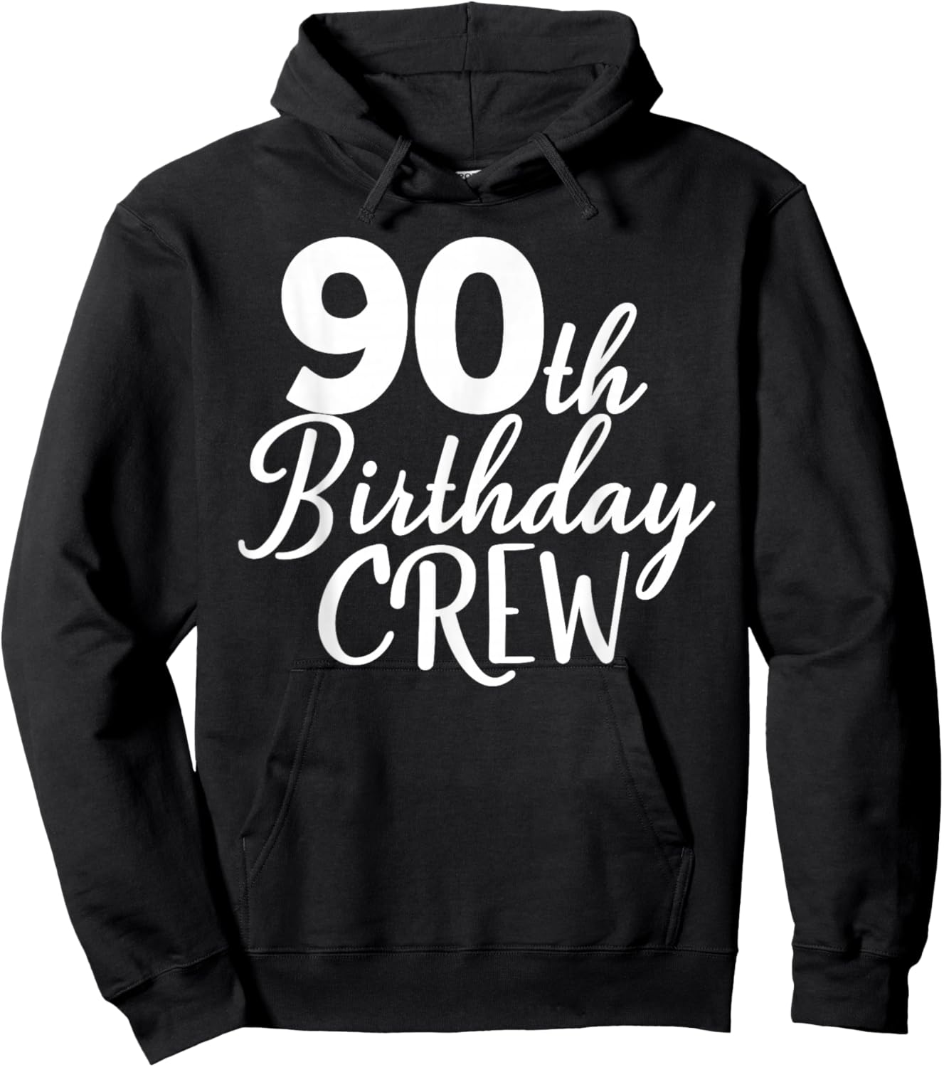 90th Birthday Crew 90 Years Old Group Matching Party Hoodie - Hoodie | Black