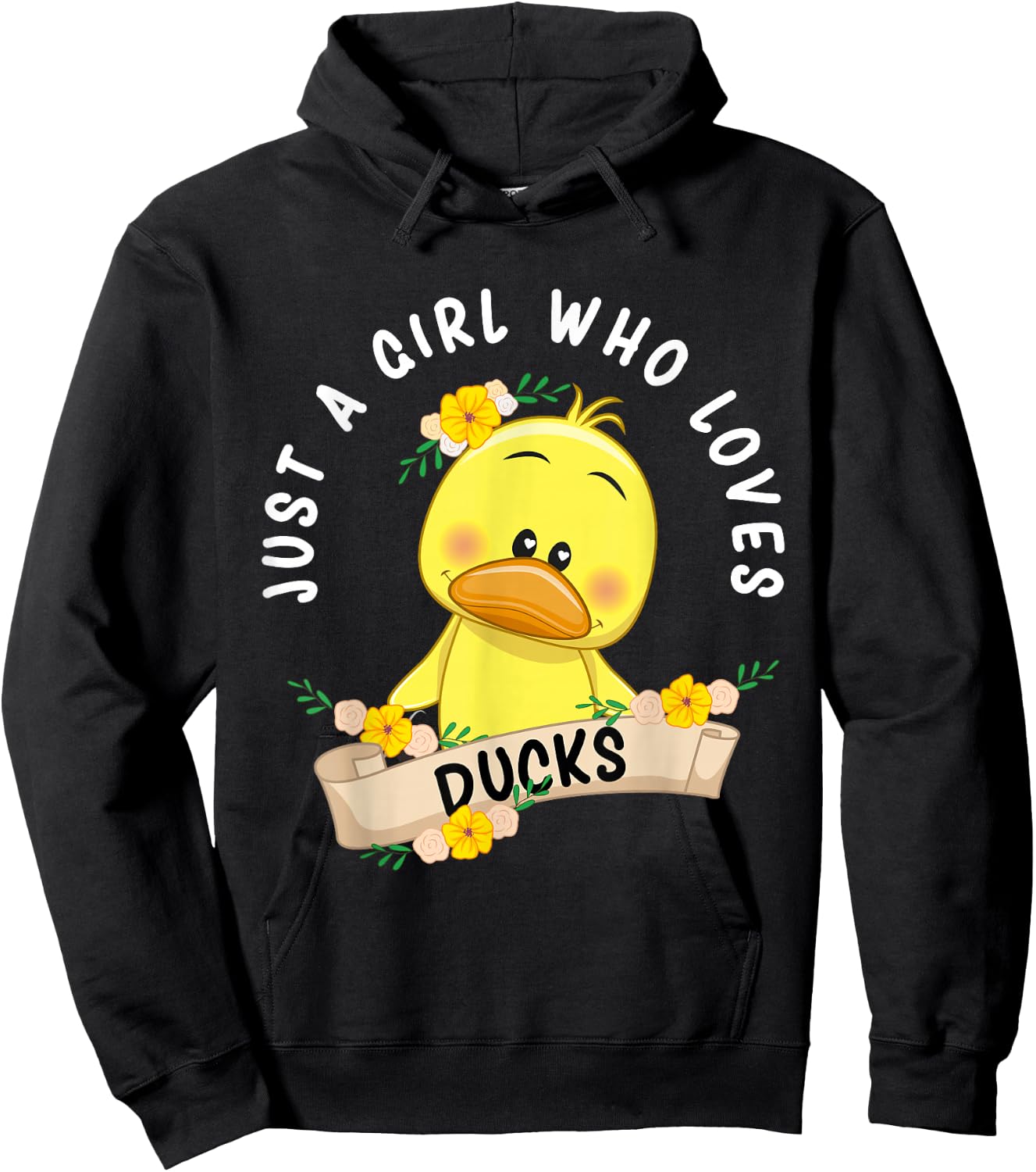 Just a Girl who loves Ducks Kids Hoodie - Hoodie | Black