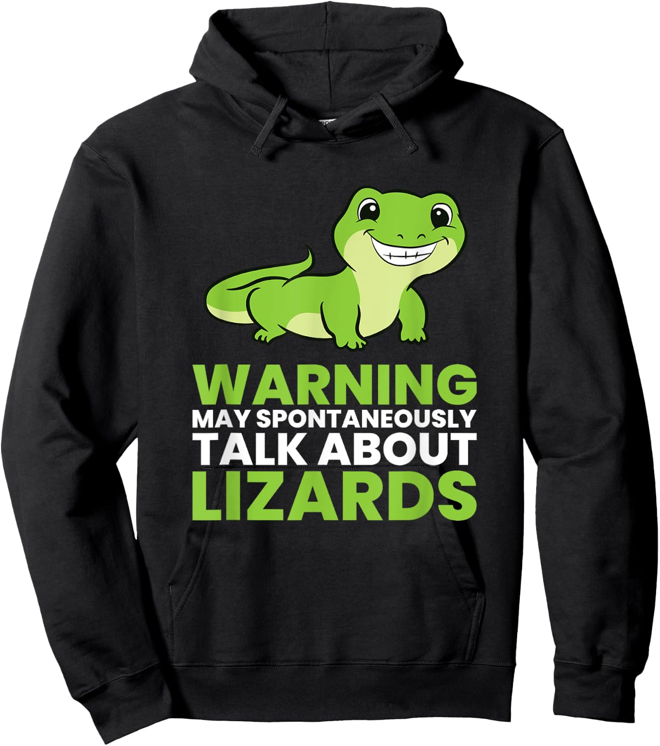Lizard Reptiles Warning May Spontaneously Talk About Lizards Hoodie - Hoodie | Black
