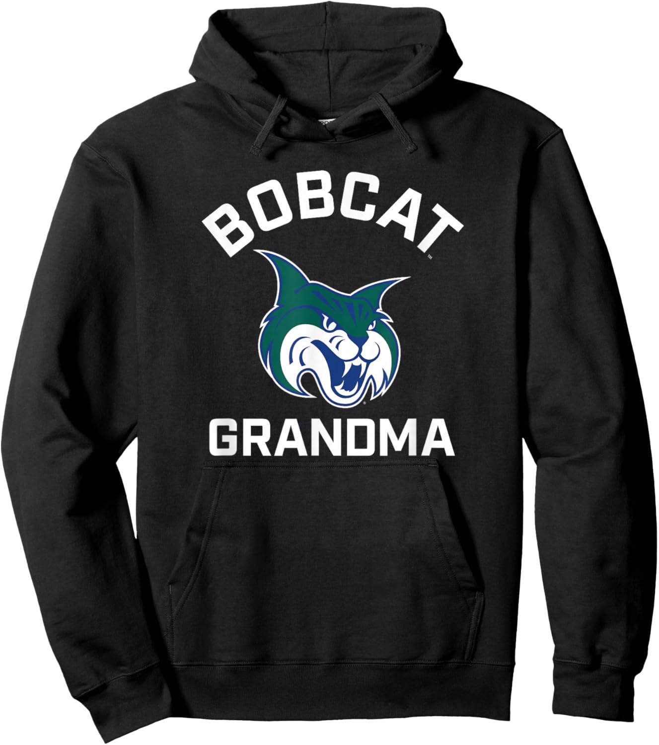 Georgia College GCSU Bobcats Arched Grandma Hoodie - Hoodie | Black