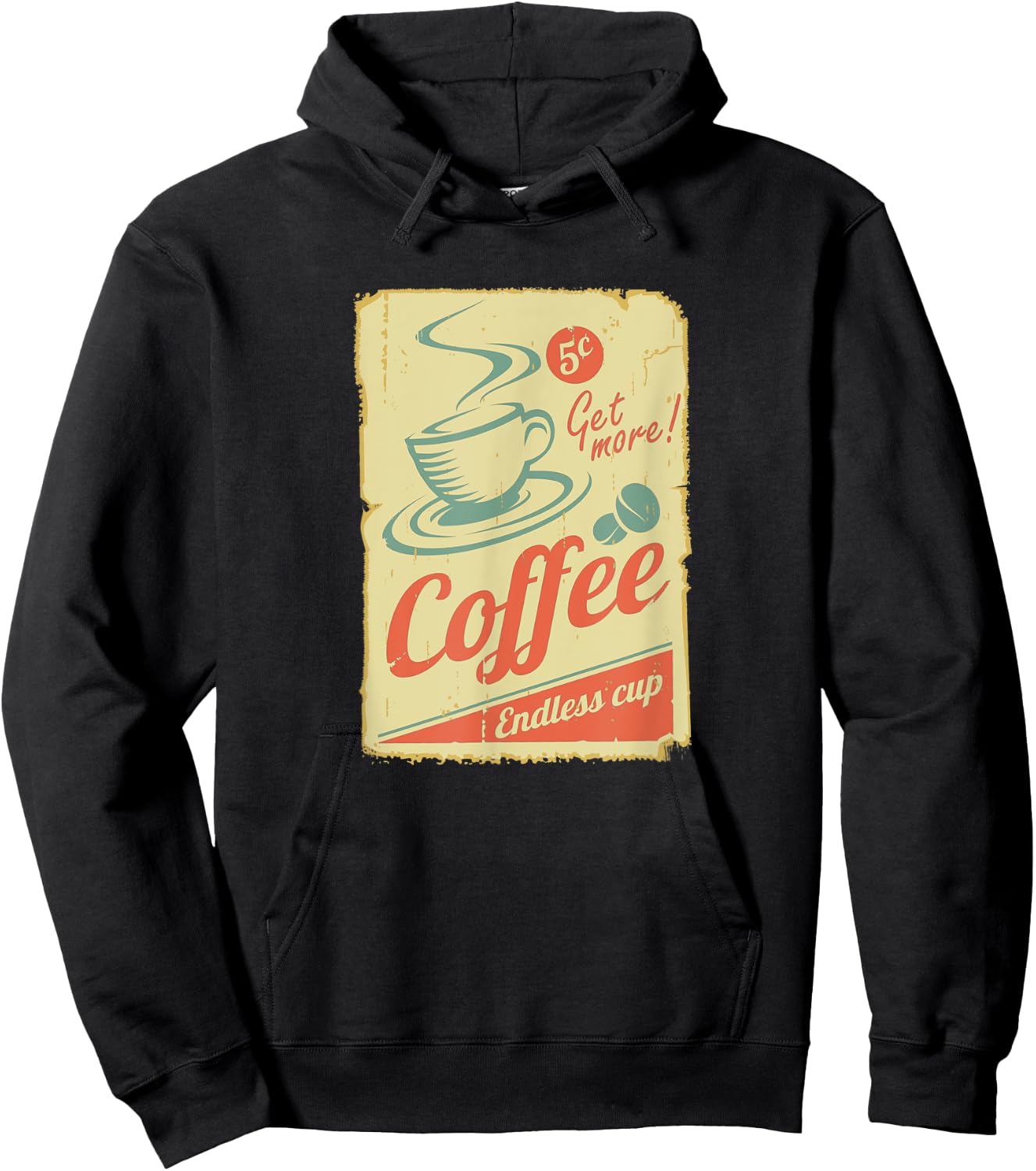 Retro Coffee Shirt Funny Vintage Retro Coffee Gift Hoodie - Hoodie | Black