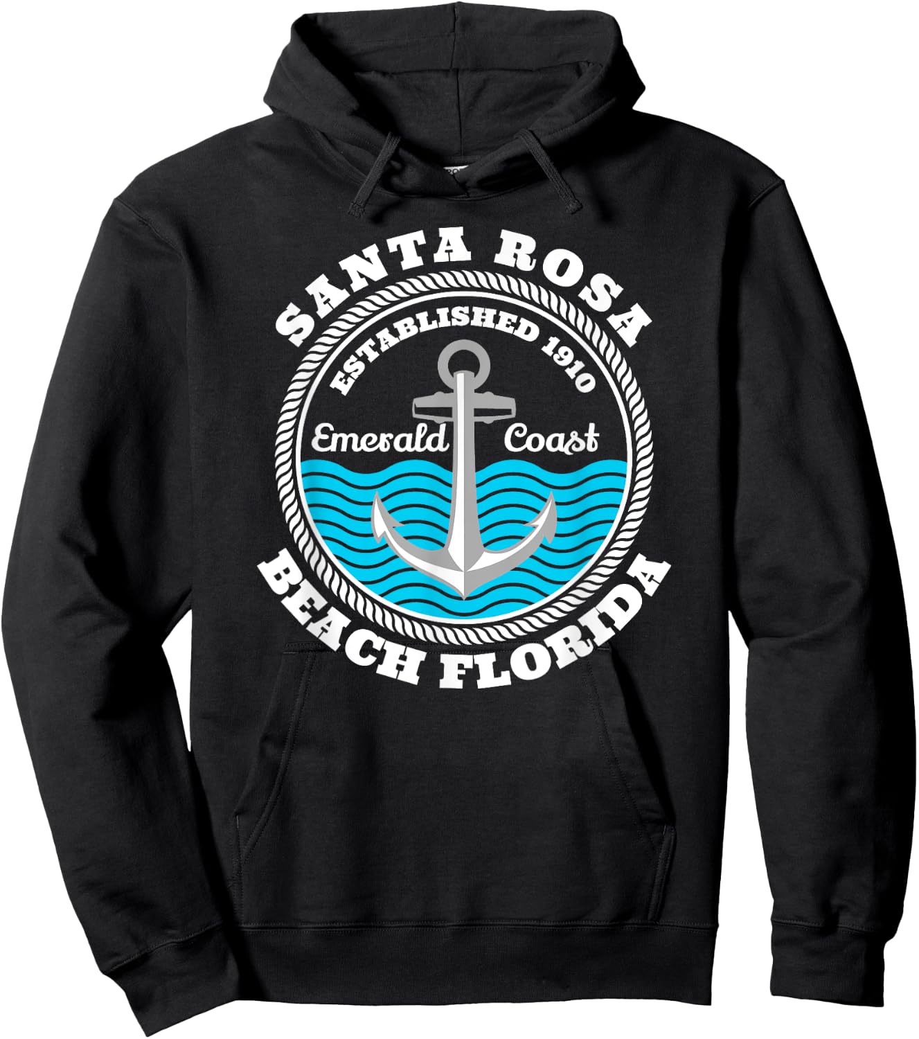 Santa Rosa Beach Florida Women Kids Hoodie - Hoodie | Black