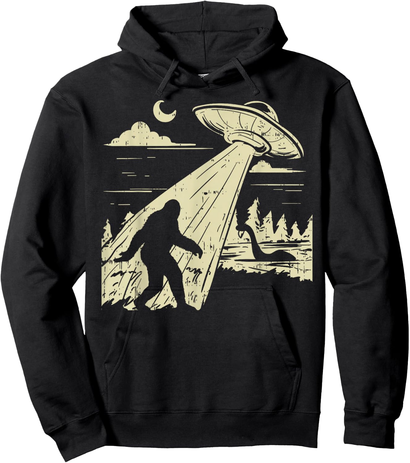 UFO Bigfoot Sasquatch Lochness Monster Funny Believe Gift Hoodie - Hoodie | Black