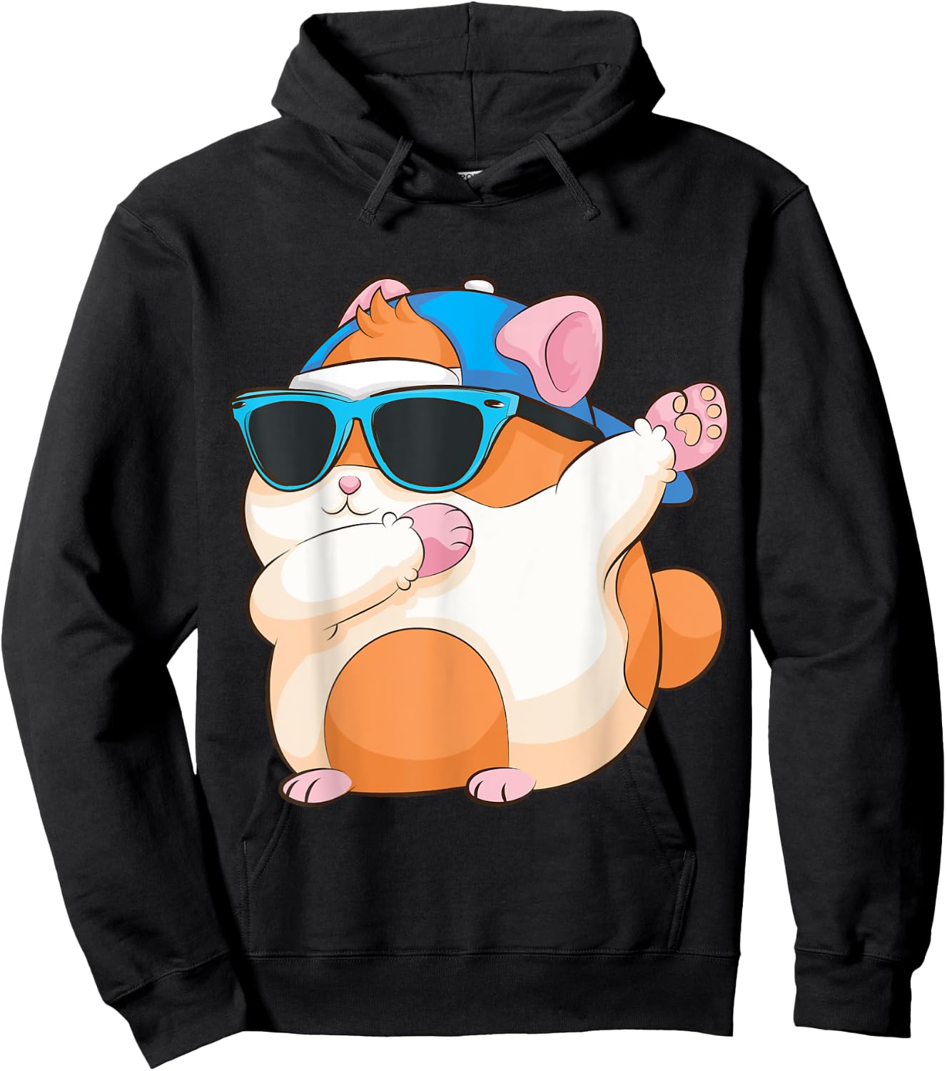 Cute Dabbing Hamster | Funny Famous Dab Dance Pose Pet Gift Hoodie - Hoodie | Black