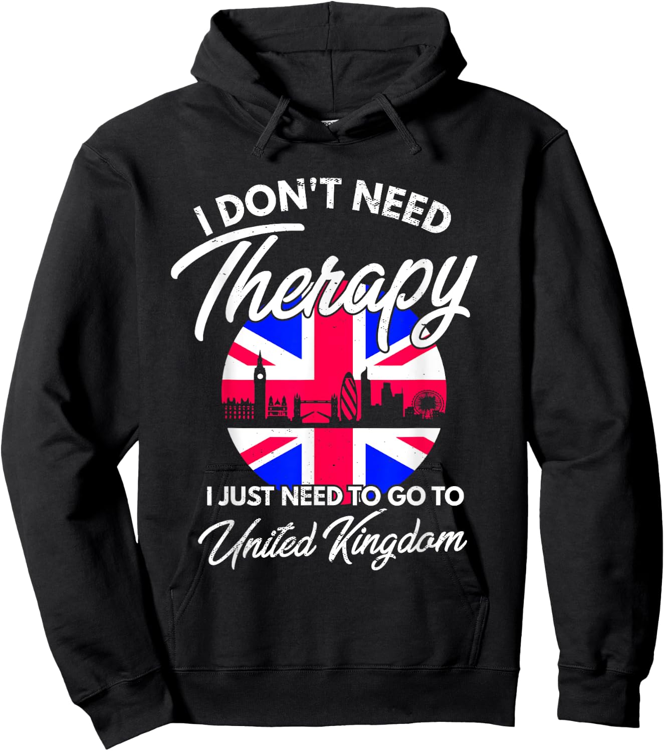English Flag I United Kingdom Flag I Union Jack I England Hoodie - Hoodie | Black