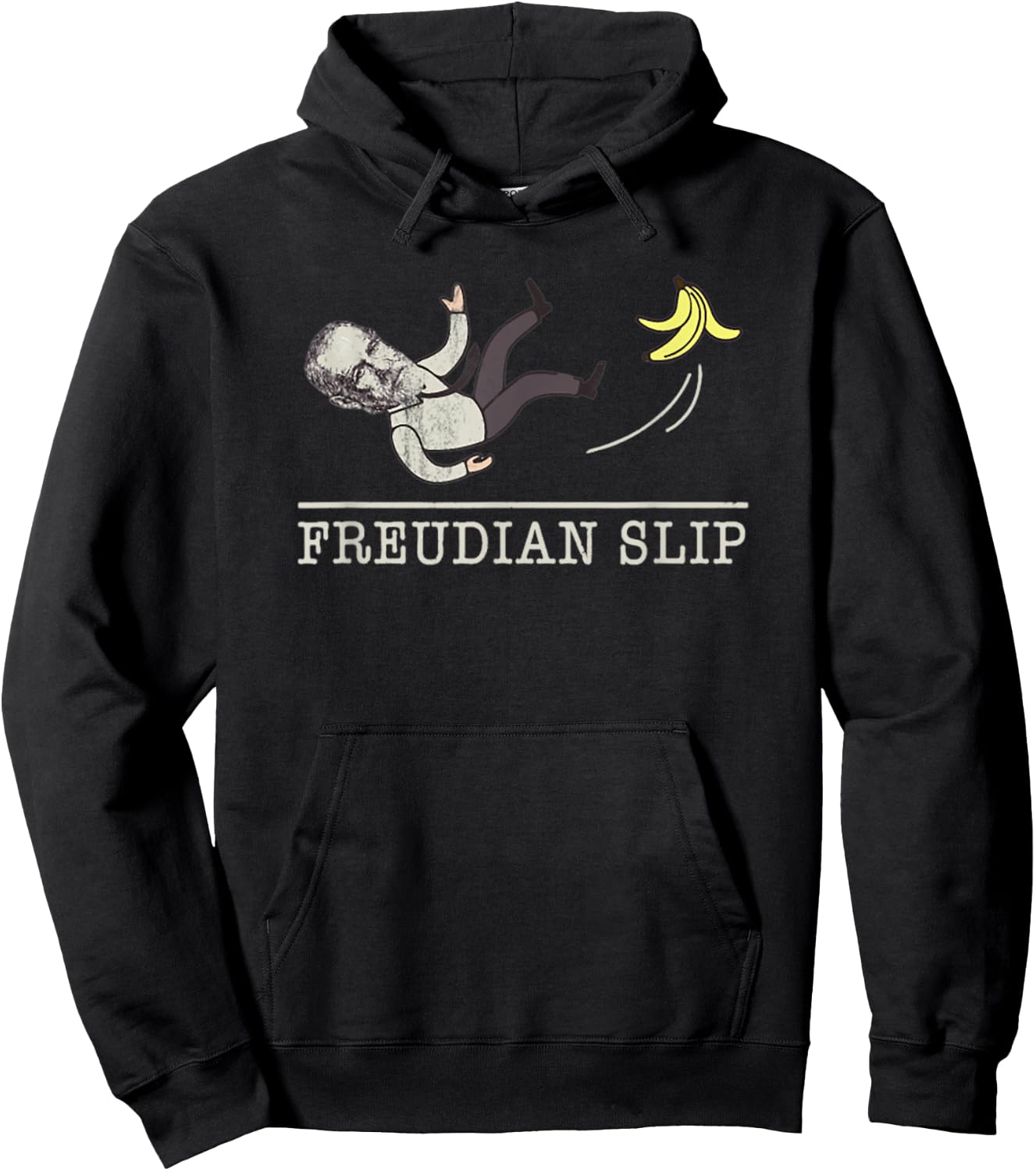 Freudian Slip On Banana Hoodie - Hoodie | Black