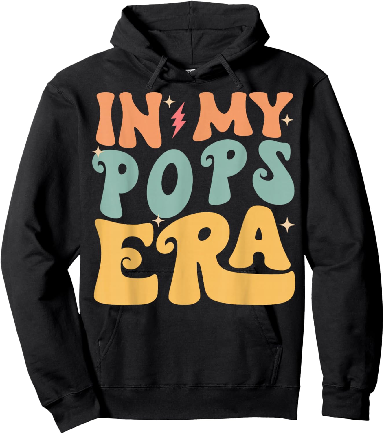 In My POPS Era Groovy Funny Grandpa Father's Day Hoodie - Hoodie | Black