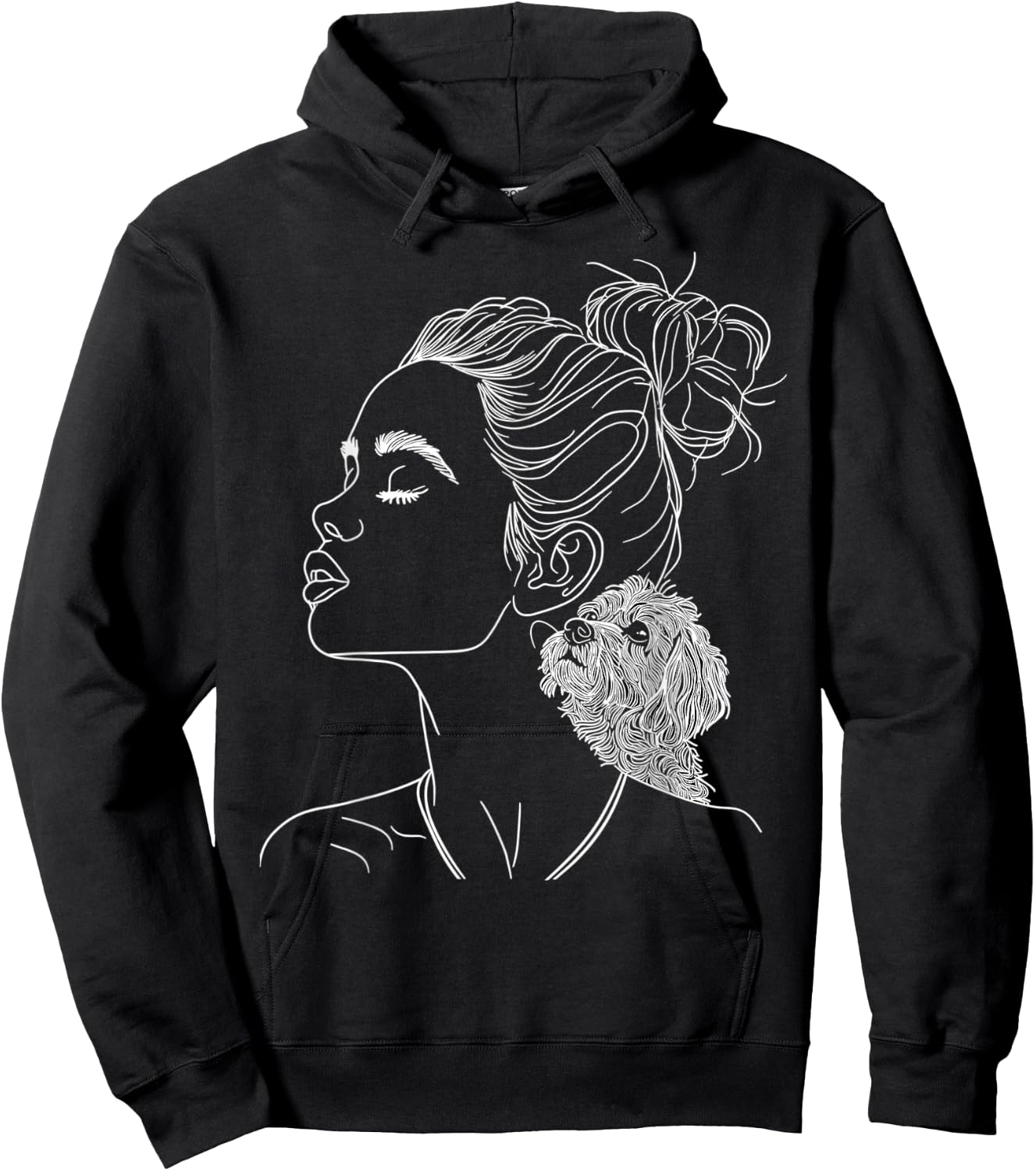 Bichon Frise Dog Mom Dog Art Mother's Day Men Women Hoodie - Hoodie | Black