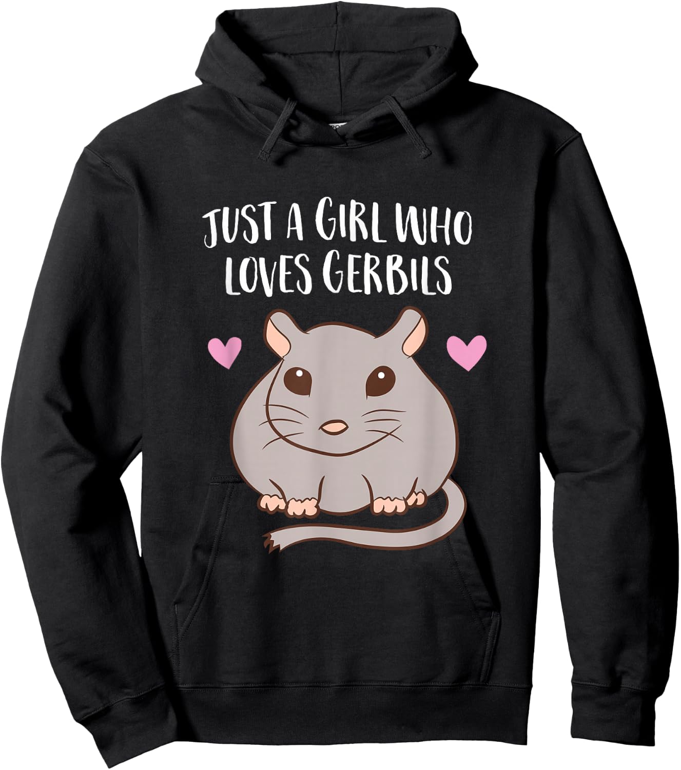 Gerbil Girl Pet Owner Gift Just a Girl Who Loves Gerbils Hoodie - Hoodie | Black