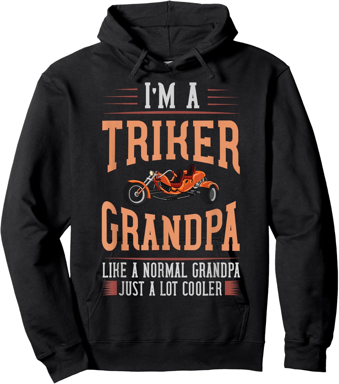 Trike Motorcycle Three Wheeler Bike Hoodie - Hoodie | Black