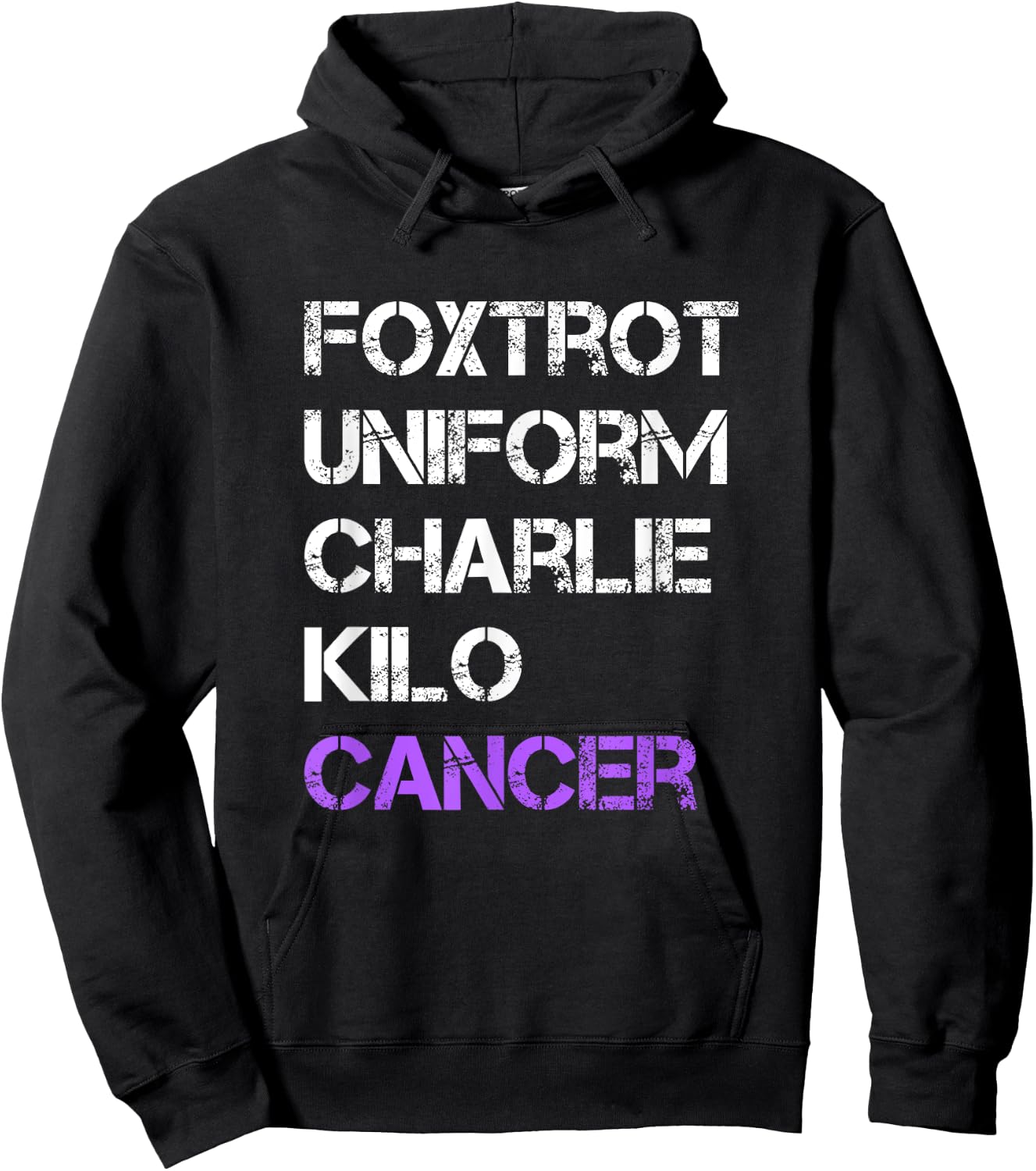 Foxtrot Uniform Charlie Kilo, Fuck Testicular Cancer Hoodie - Hoodie | Black