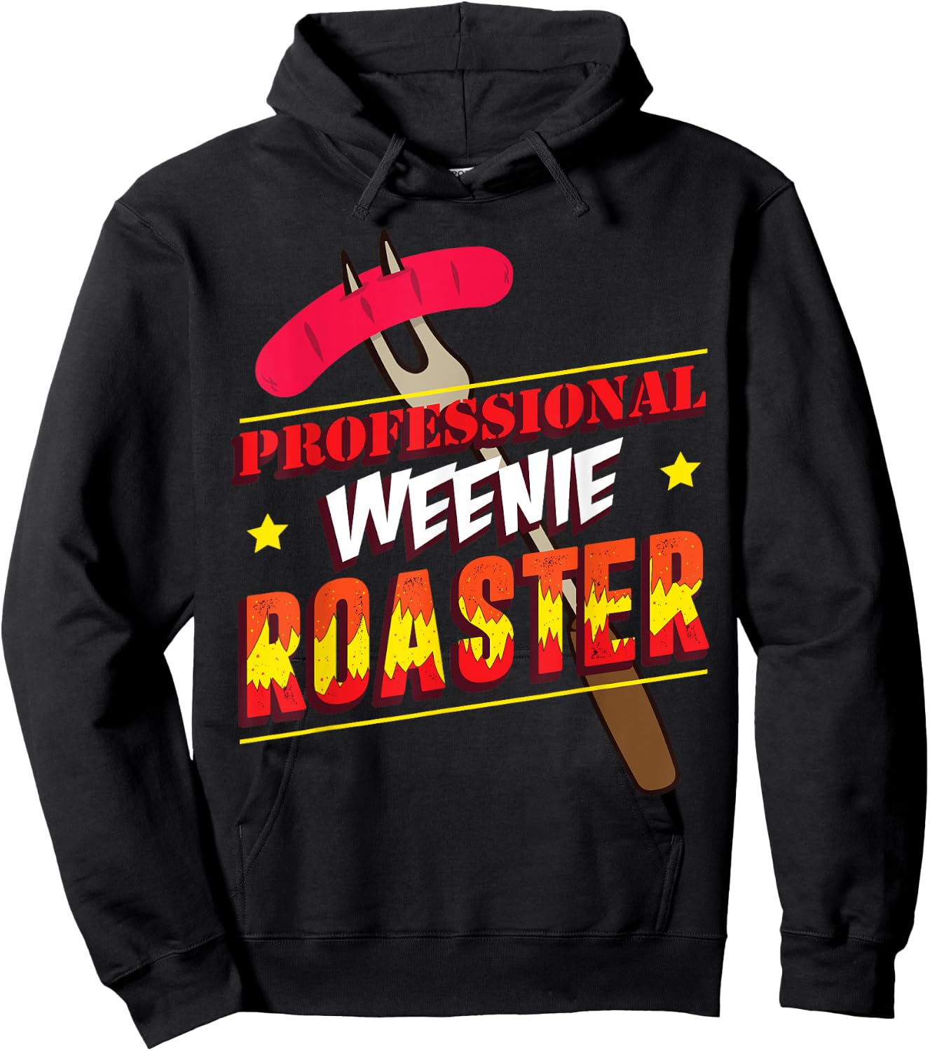 Funny Hotdog Barbecue - Grillmeister Weenie Roaster Men Women Hoodie - Hoodie | Black