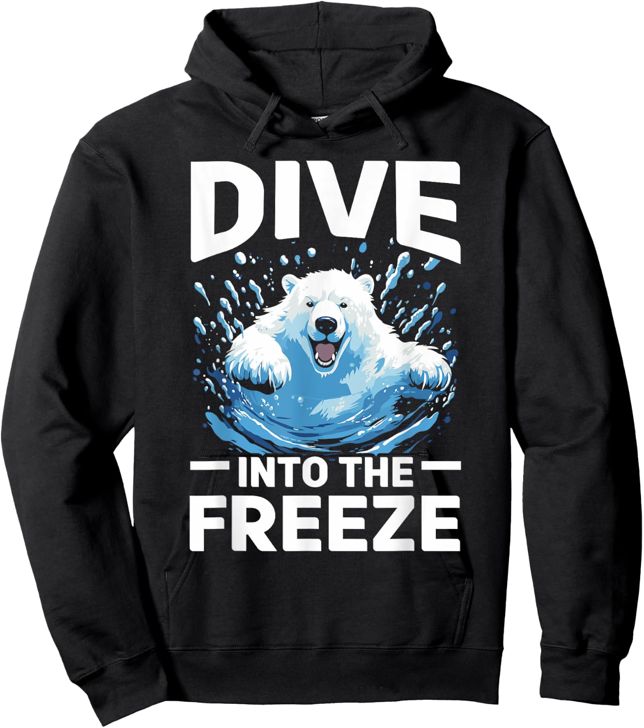 Polar Bear Plunge Icy Water Polar Plunge Hoodie - Hoodie | Black