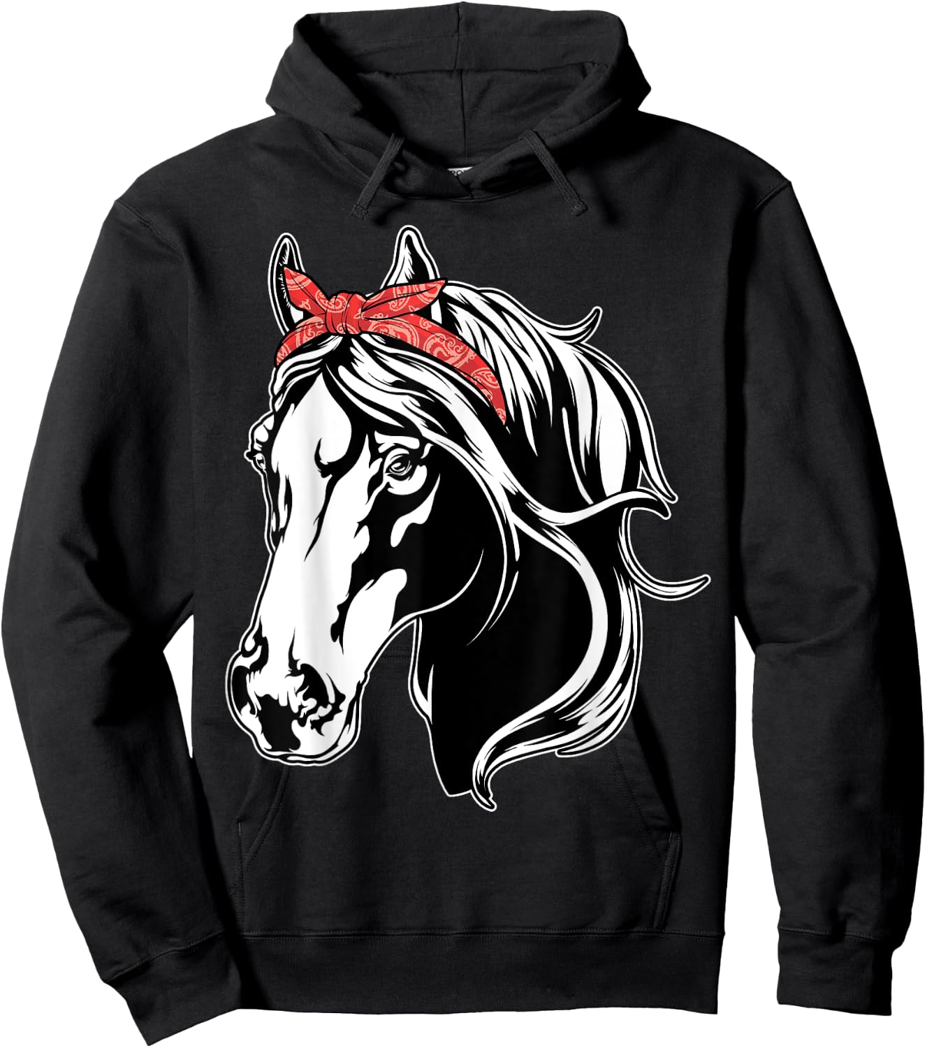 Horse Bandana For Horseback Riding Horse Lover Girls Women's Hoodie - Hoodie | Black