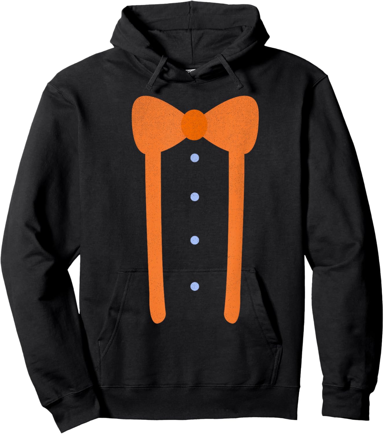 Cute Bow Tie and Suspenders Funny Lazy Halloween Costume Hoodie - Hoodie | Black