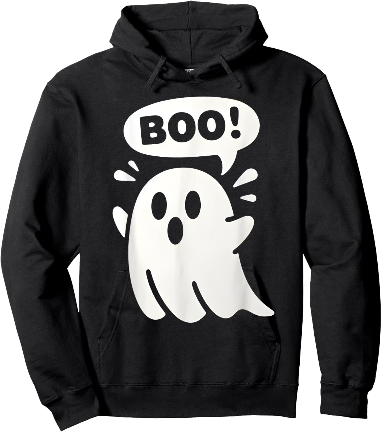 Toddler Ghost with Bow Boo Girls Halloween Hoodie - Hoodie | Black
