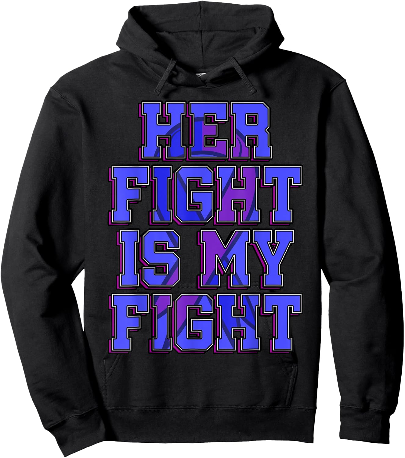 Her Fight Is My Fight Smith–Magenis Syndrome Survivor SMS Hoodie - Hoodie | Black